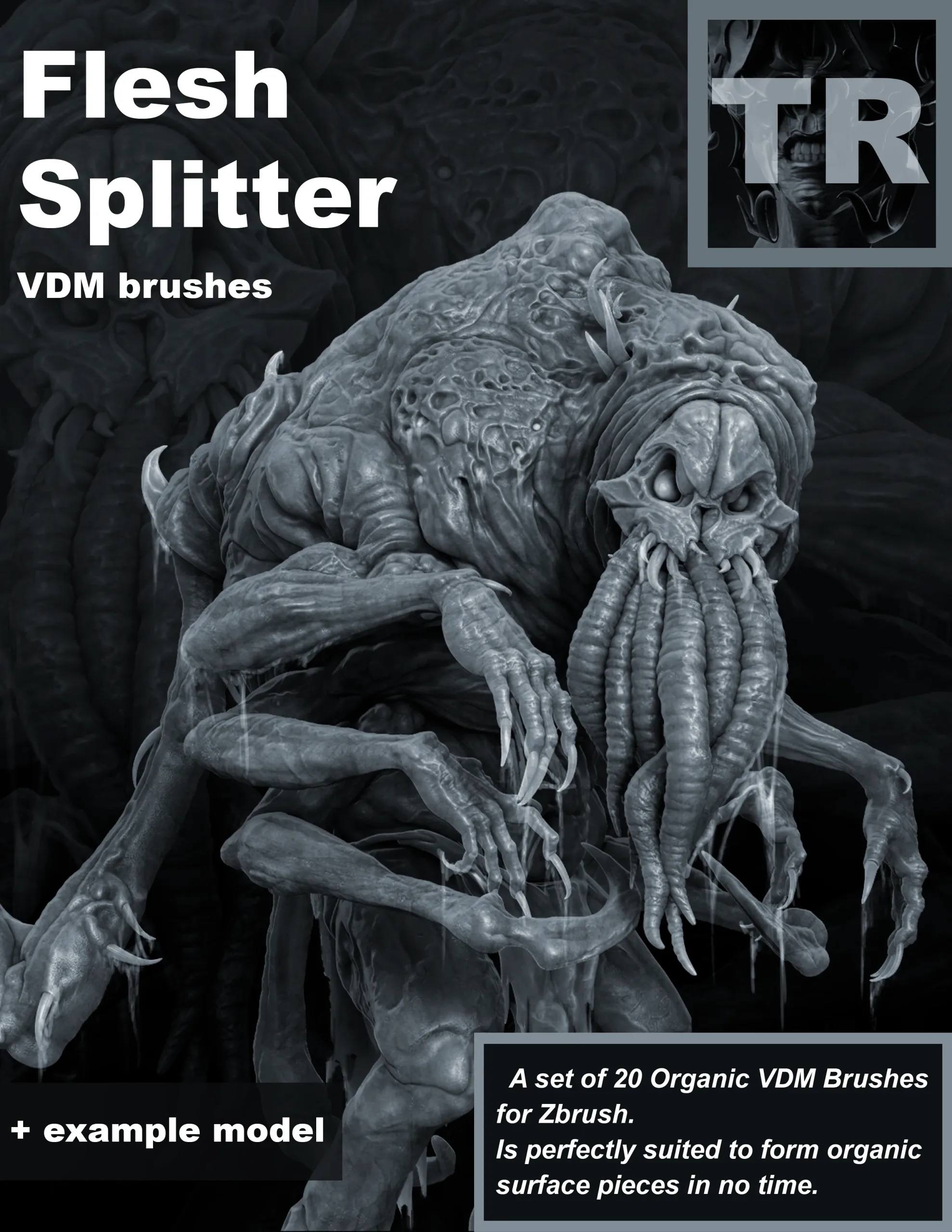 Flesh Splitter | 20 VDM Brushes for Zbrush