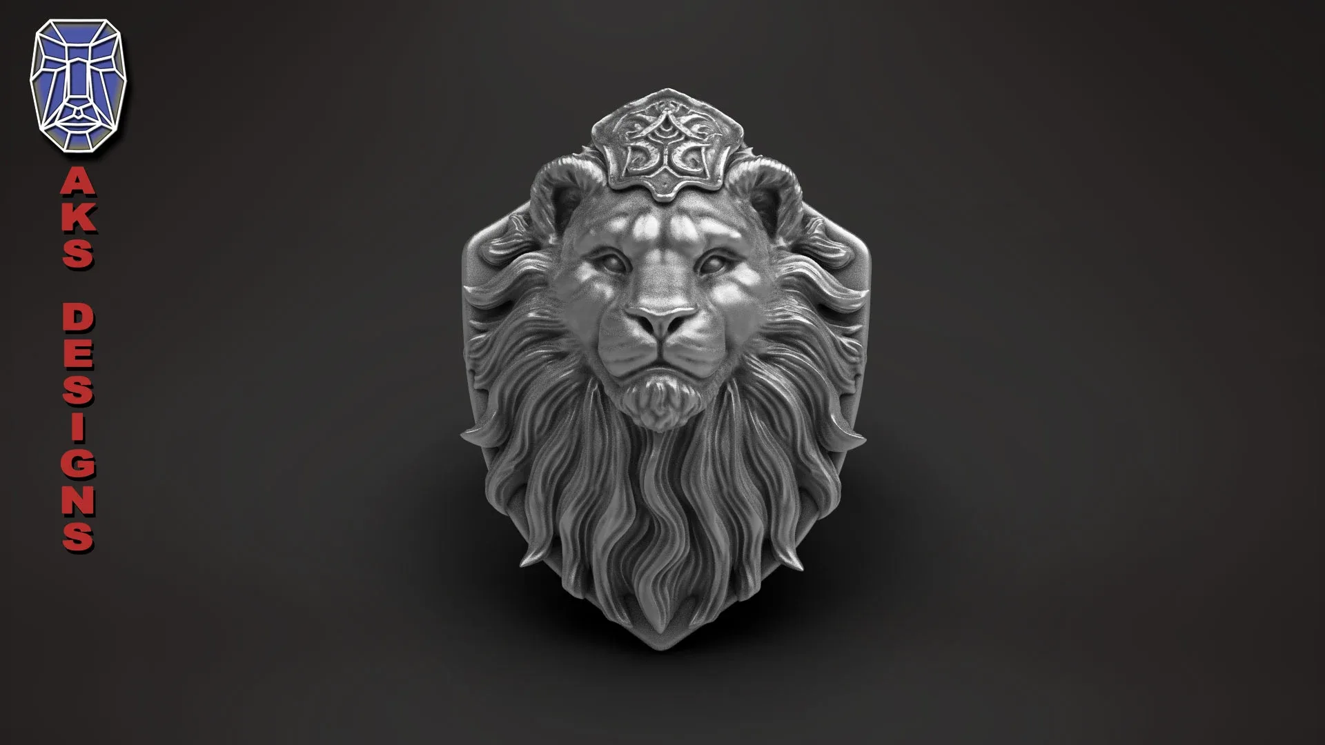 Ring animal jewelry lion v175 3D print mode