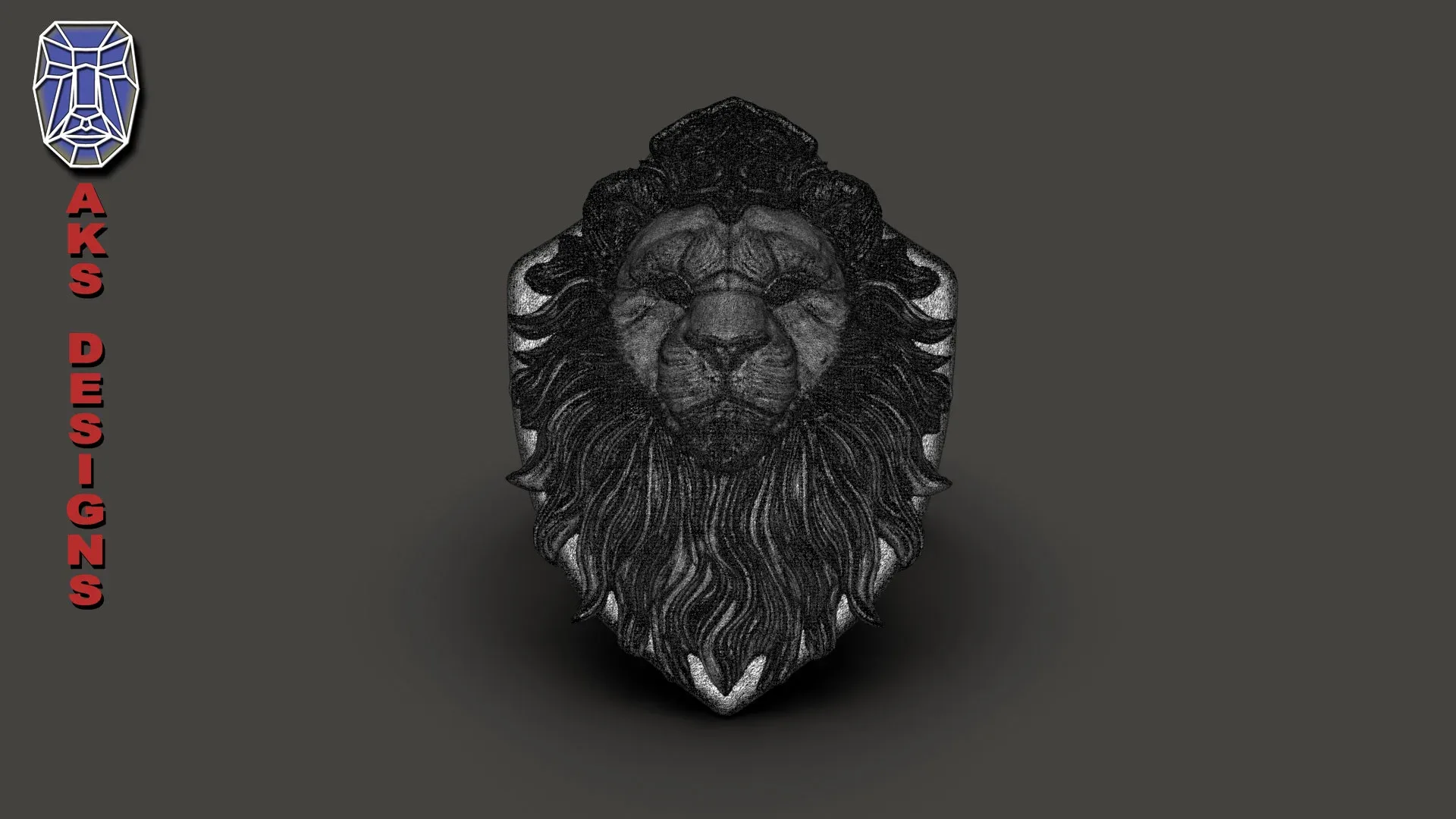 Ring animal jewelry lion v175 3D print mode