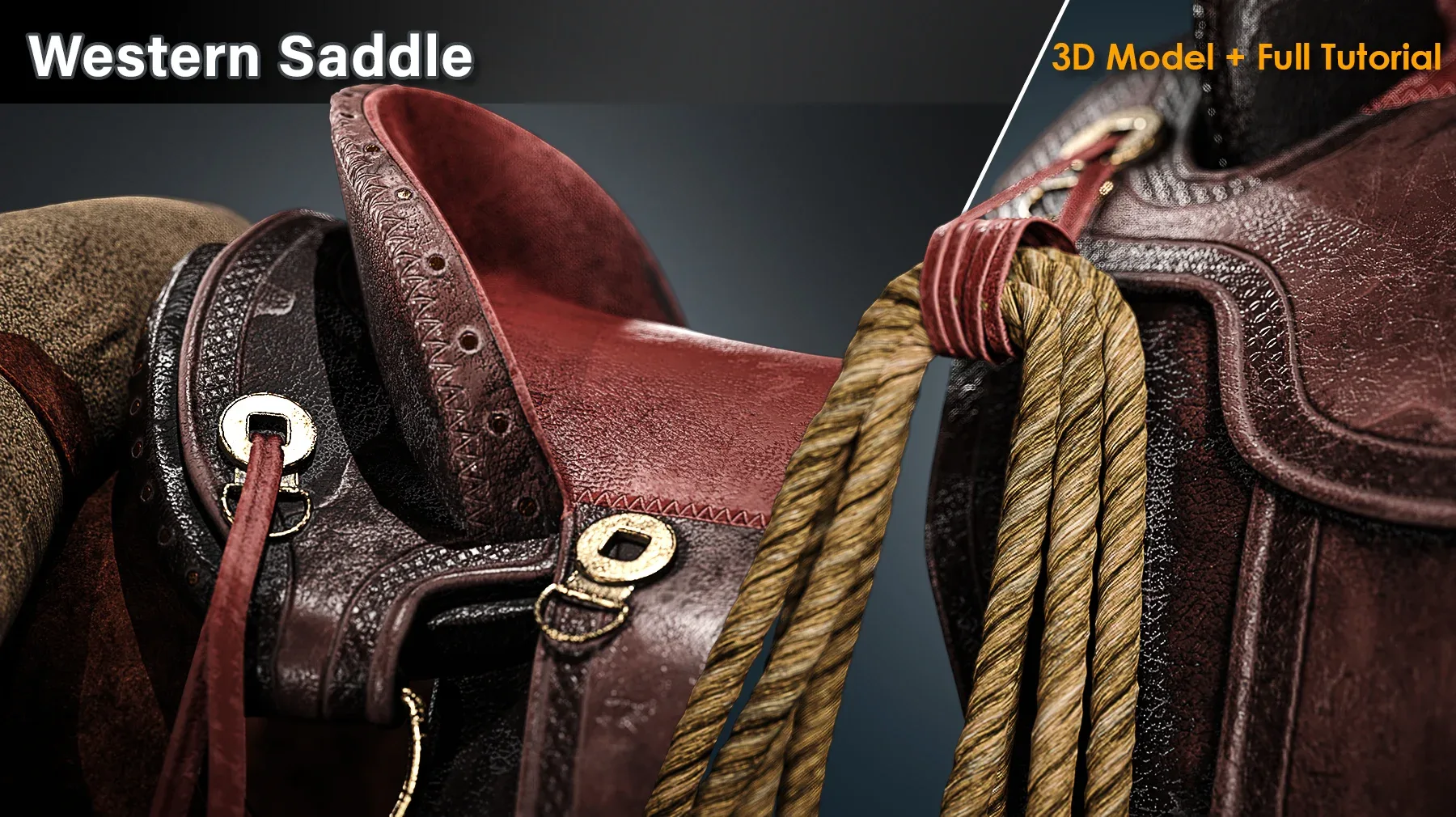 Western Saddle / Full Tutorial + 3D Model