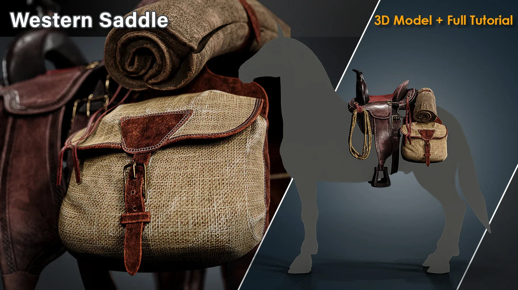 Western Saddle / Full Tutorial + 3D Model