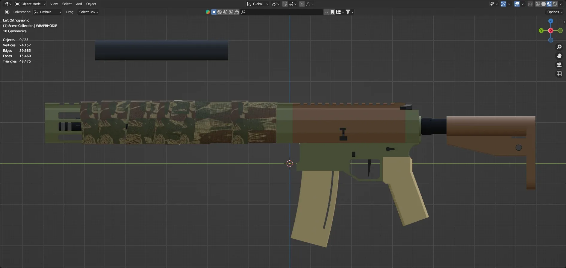 556 camo modern rifle