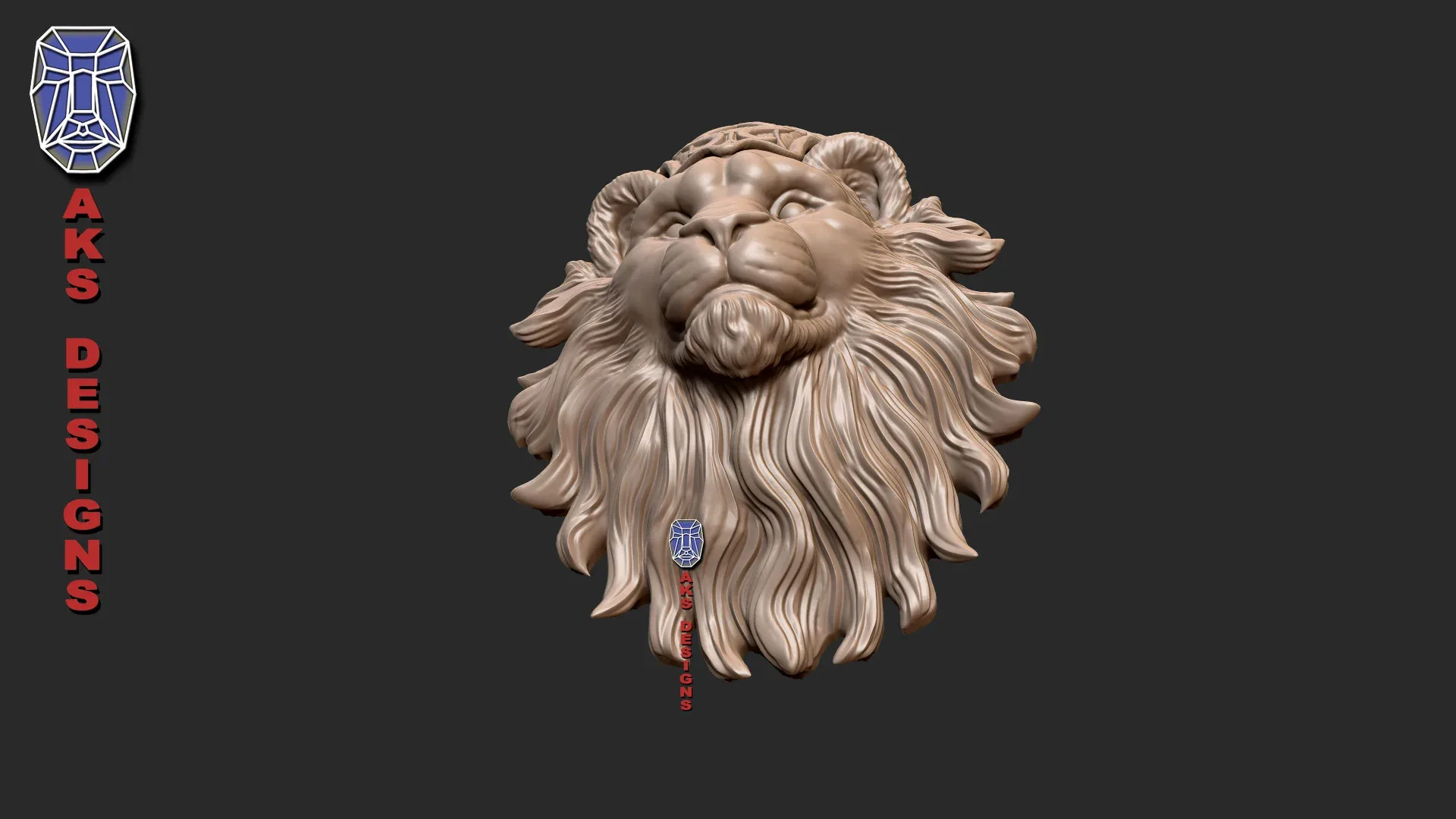 wall mount home decoration Lion v175 3D print model