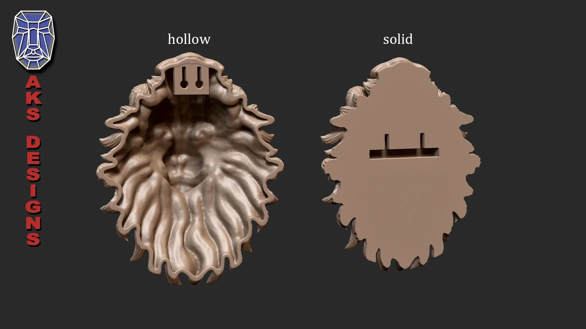 wall mount home decoration Lion v175 3D print model