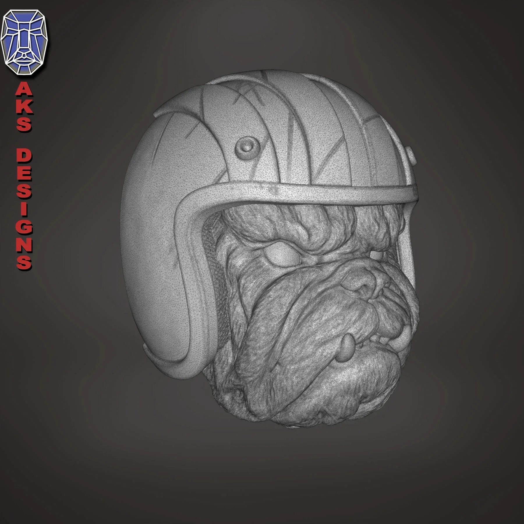 Bulldog Biker Version 1 Wall Home Decor Stl File