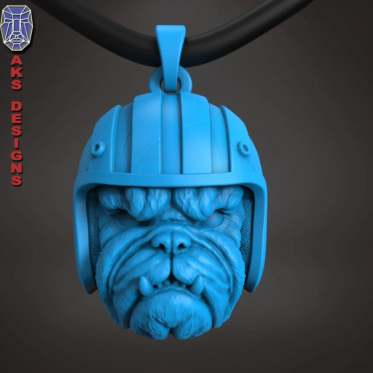 Bulldog Biker Version 1 Pendant 3D Print Stl File