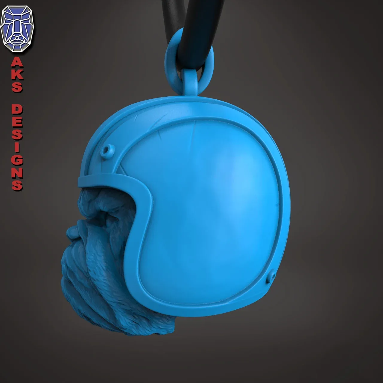 Bulldog Biker Version 1 Pendant 3D Print Stl File