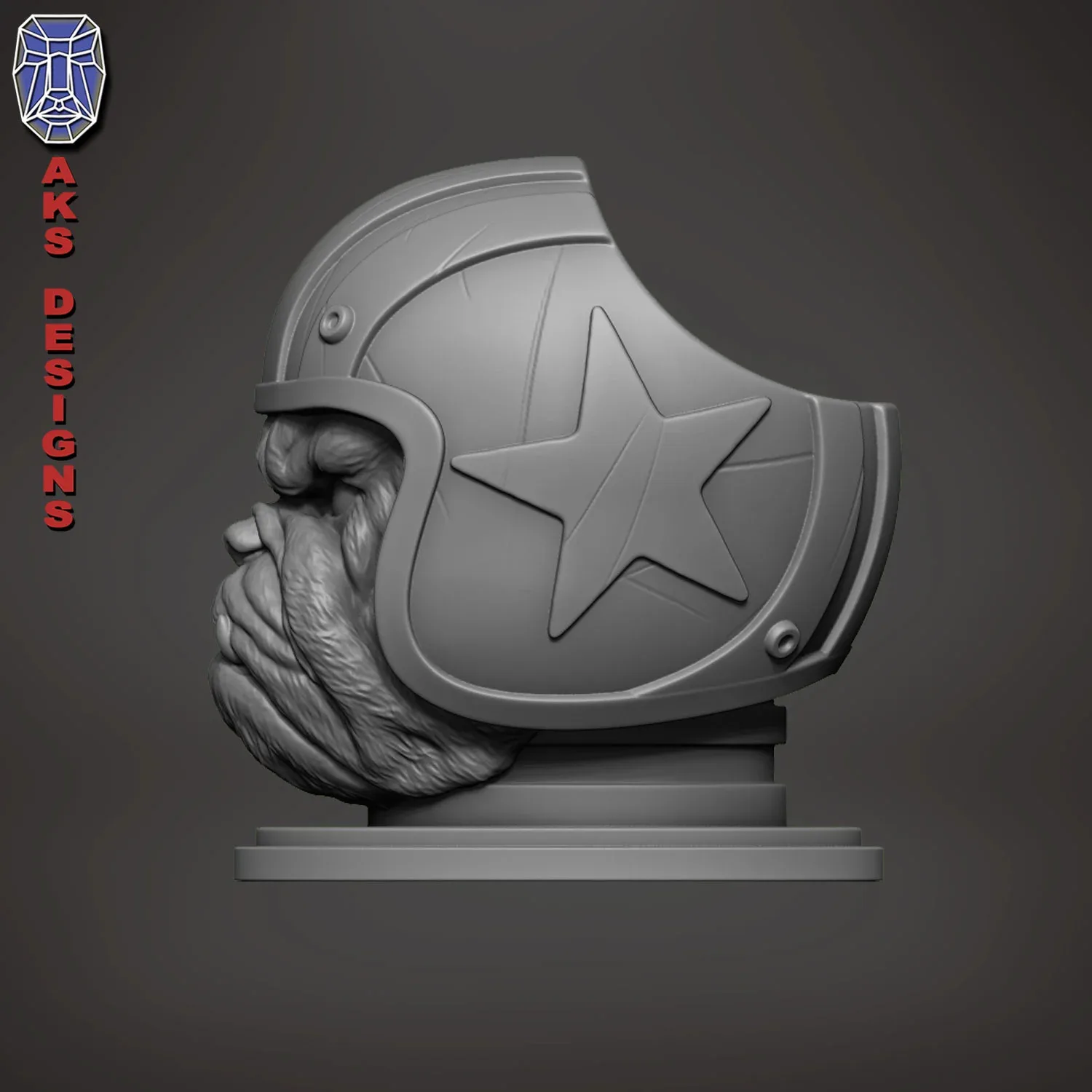 Bulldog Biker Version 1 Penstand 3D Print Stl File