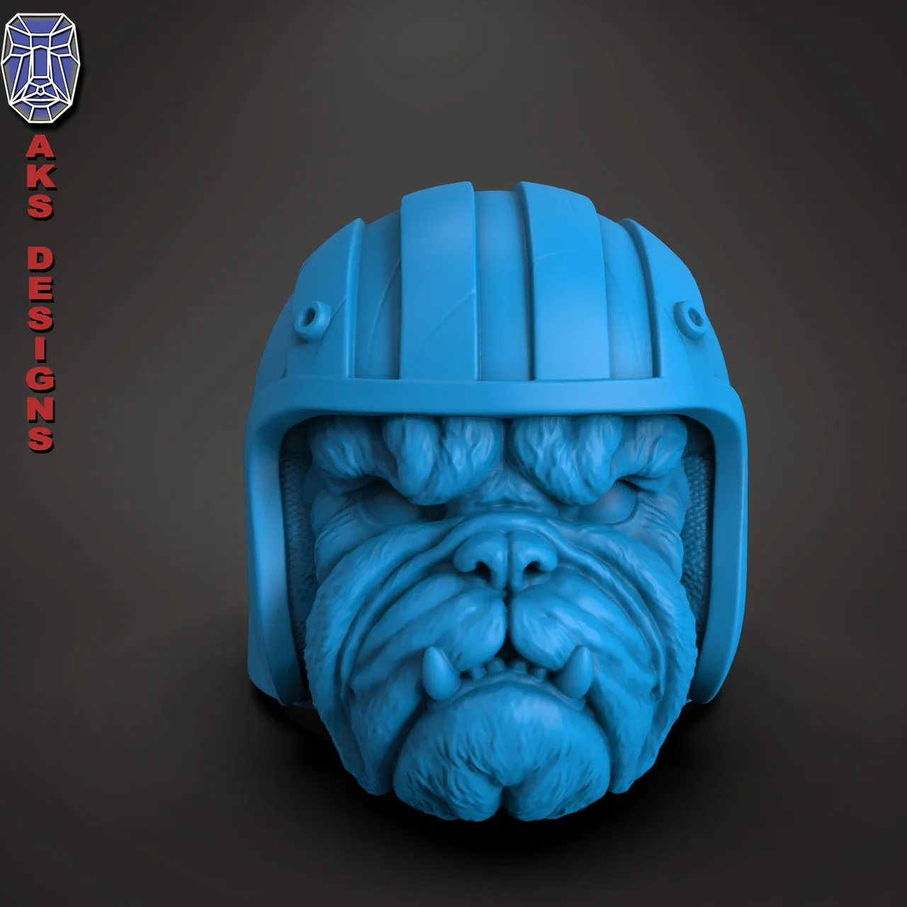 Bulldog Biker Version 1 Ring 3D Print Stl File