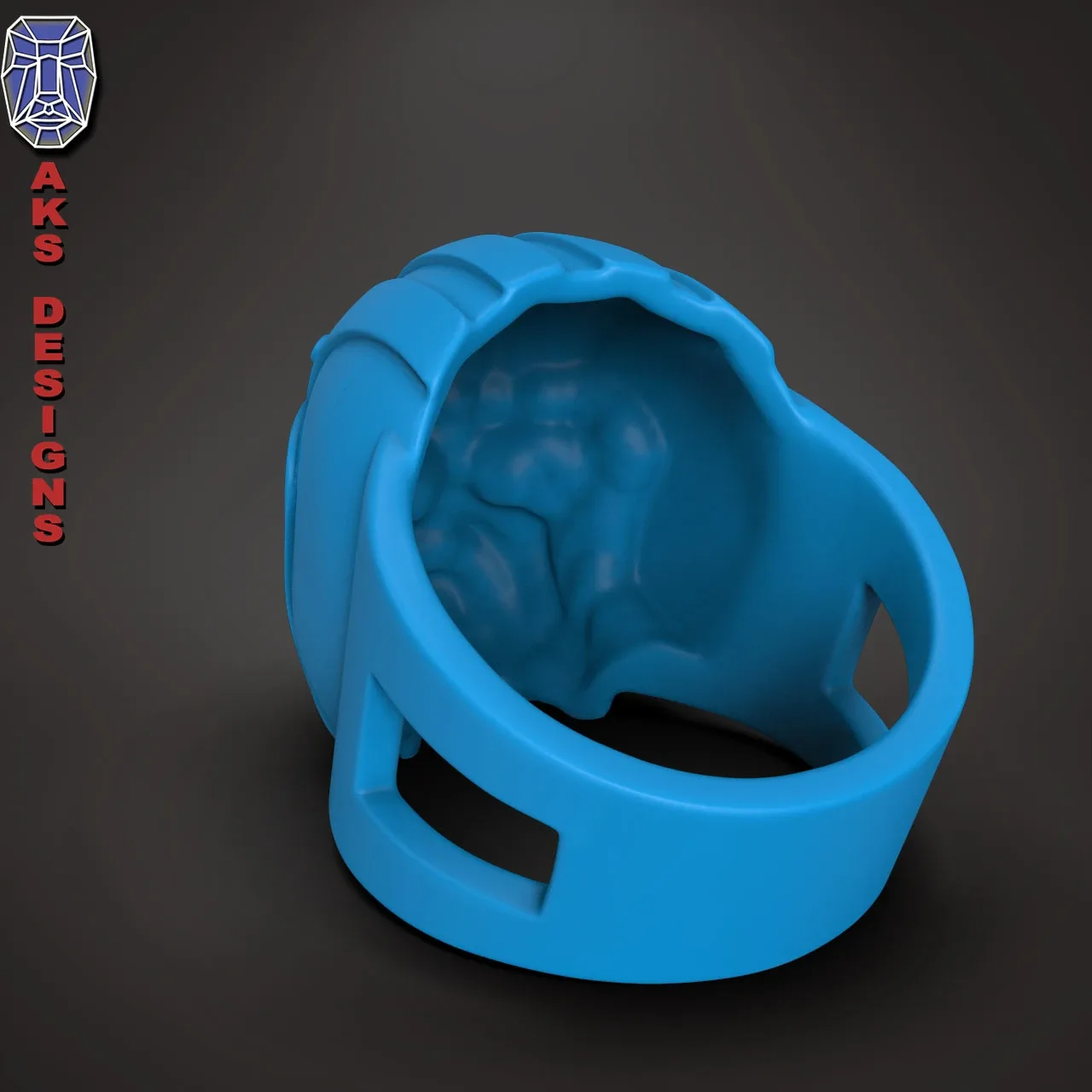 Bulldog Biker Version 1 Ring 3D Print Stl File