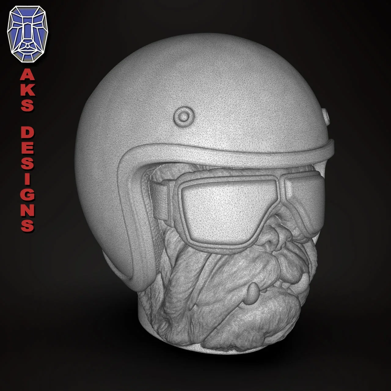 Bulldog Biker Version 2 Flowerpot Penholder 3D Print File