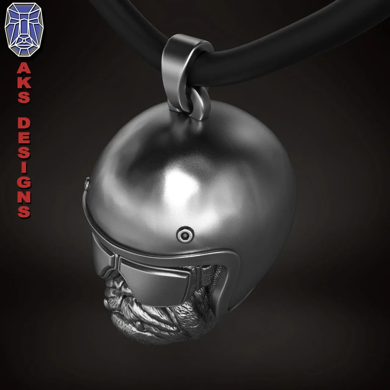 Pendant Jewelry Bulldog Biker Version 2