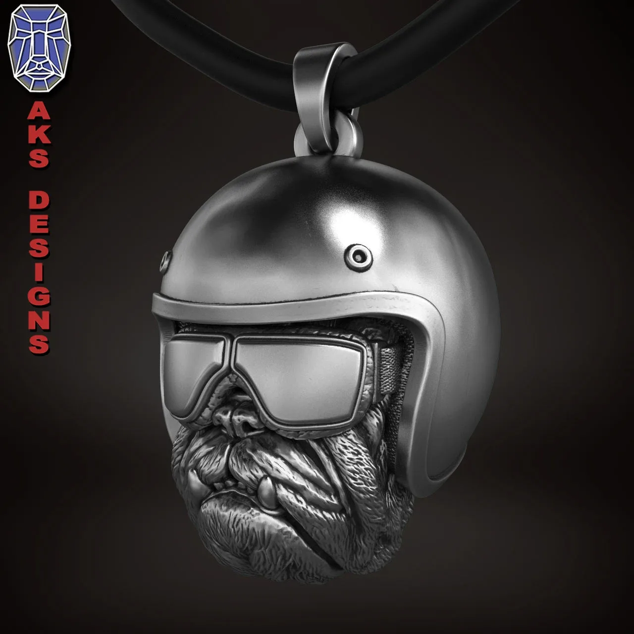 Pendant Jewelry Bulldog Biker Version 2