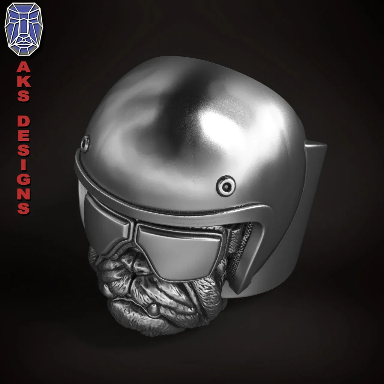 Ring Jewelry Bulldog Biker Version 2 3d print file