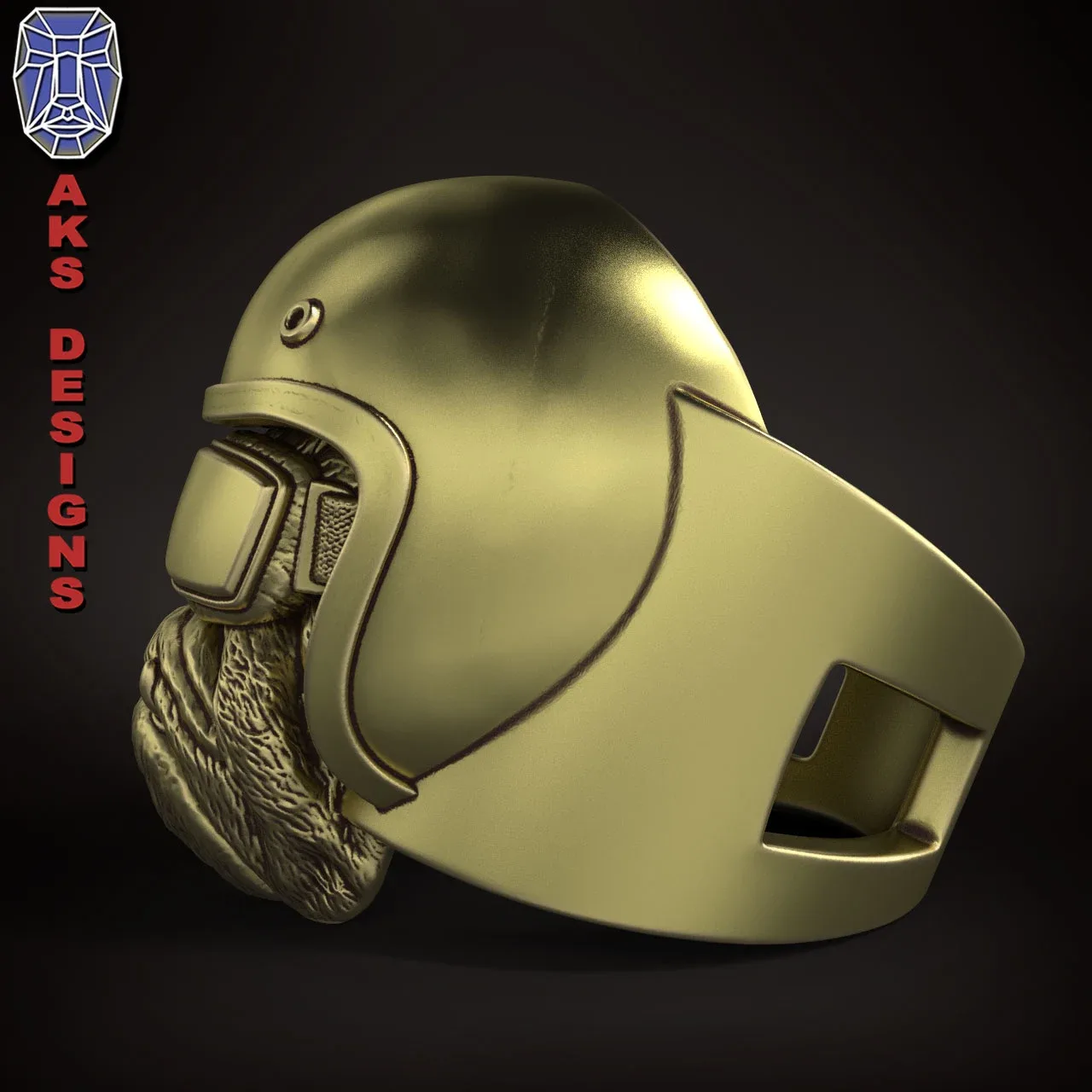 Ring Jewelry Bulldog Biker Version 2 3d print file