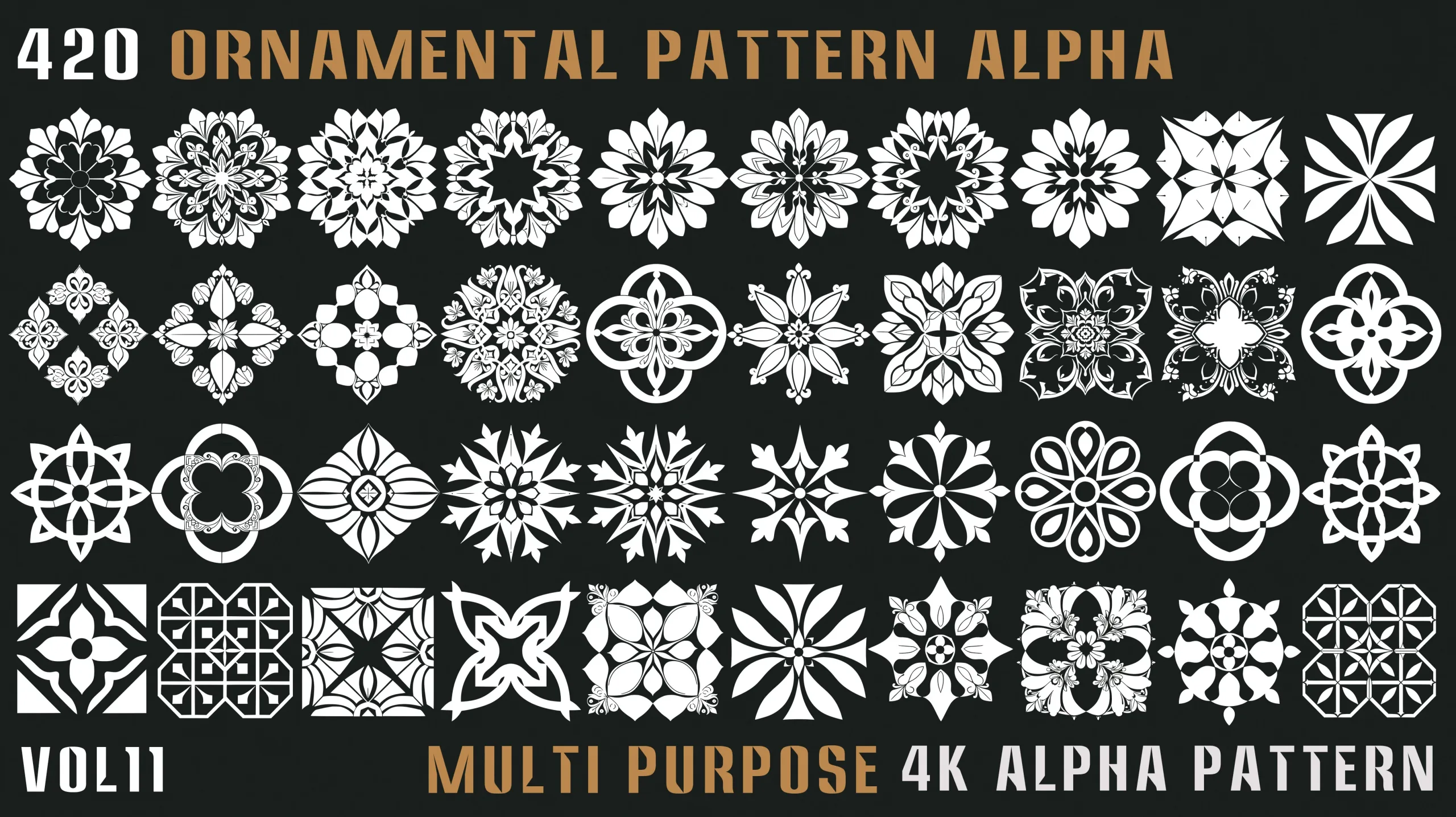 420 Ornamental Alpha Pattern-Vol.11