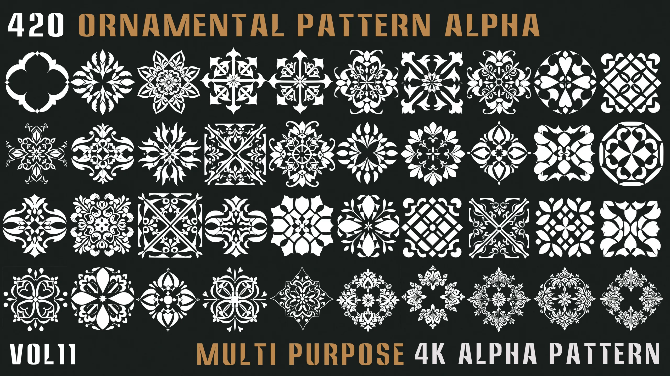 420 Ornamental Alpha Pattern-Vol.11