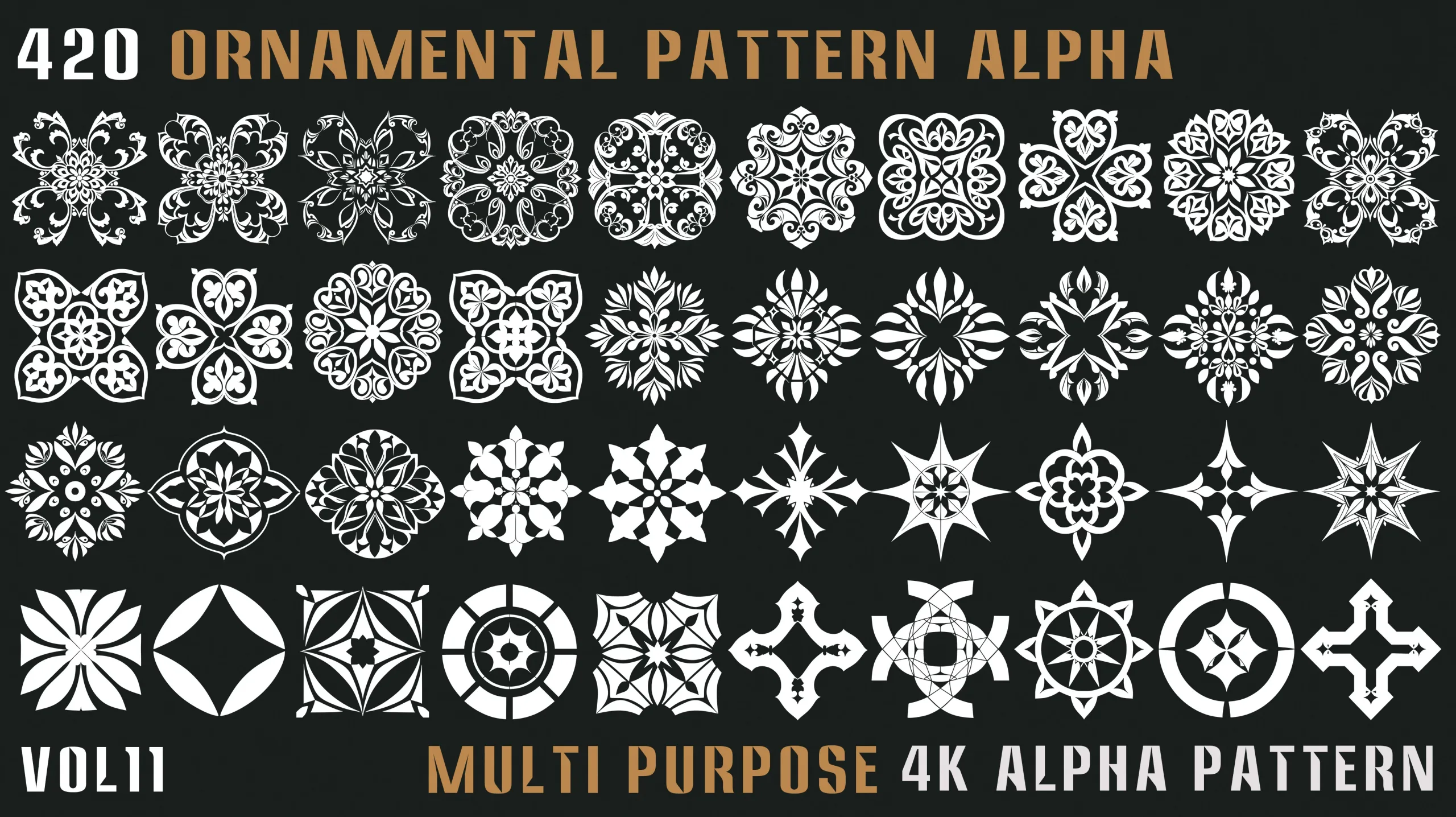 420 Ornamental Alpha Pattern-Vol.11