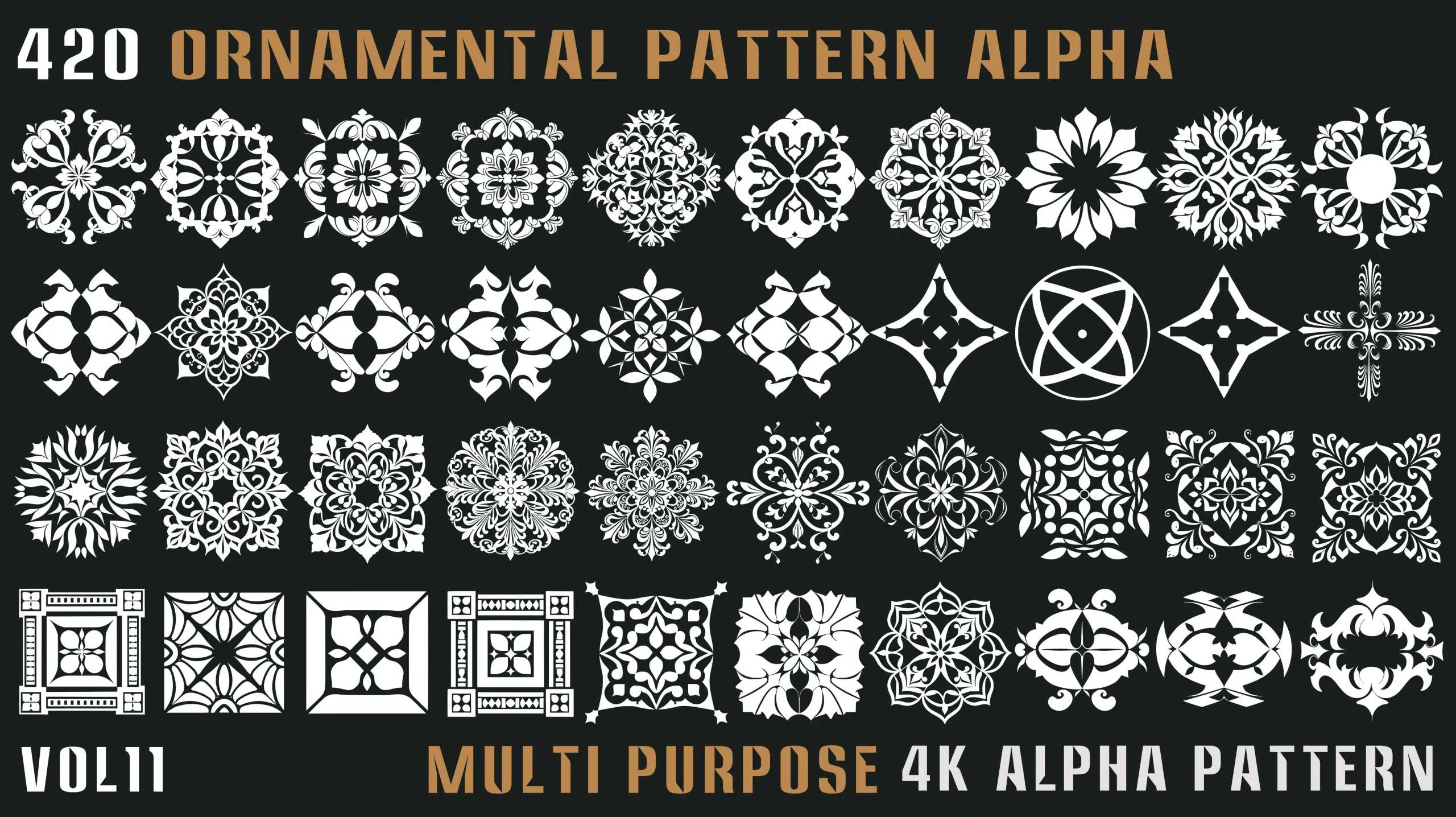 420 Ornamental Alpha Pattern-Vol.11