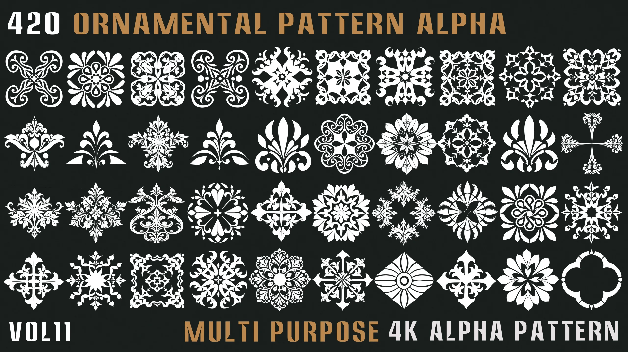 420 Ornamental Alpha Pattern-Vol.11