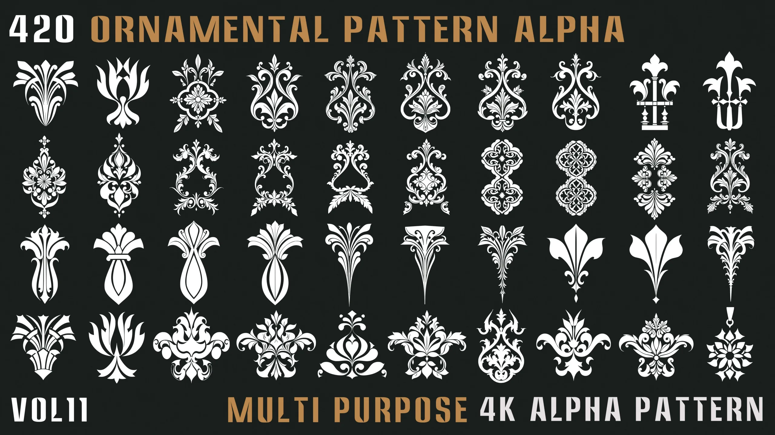 420 Ornamental Alpha Pattern-Vol.11