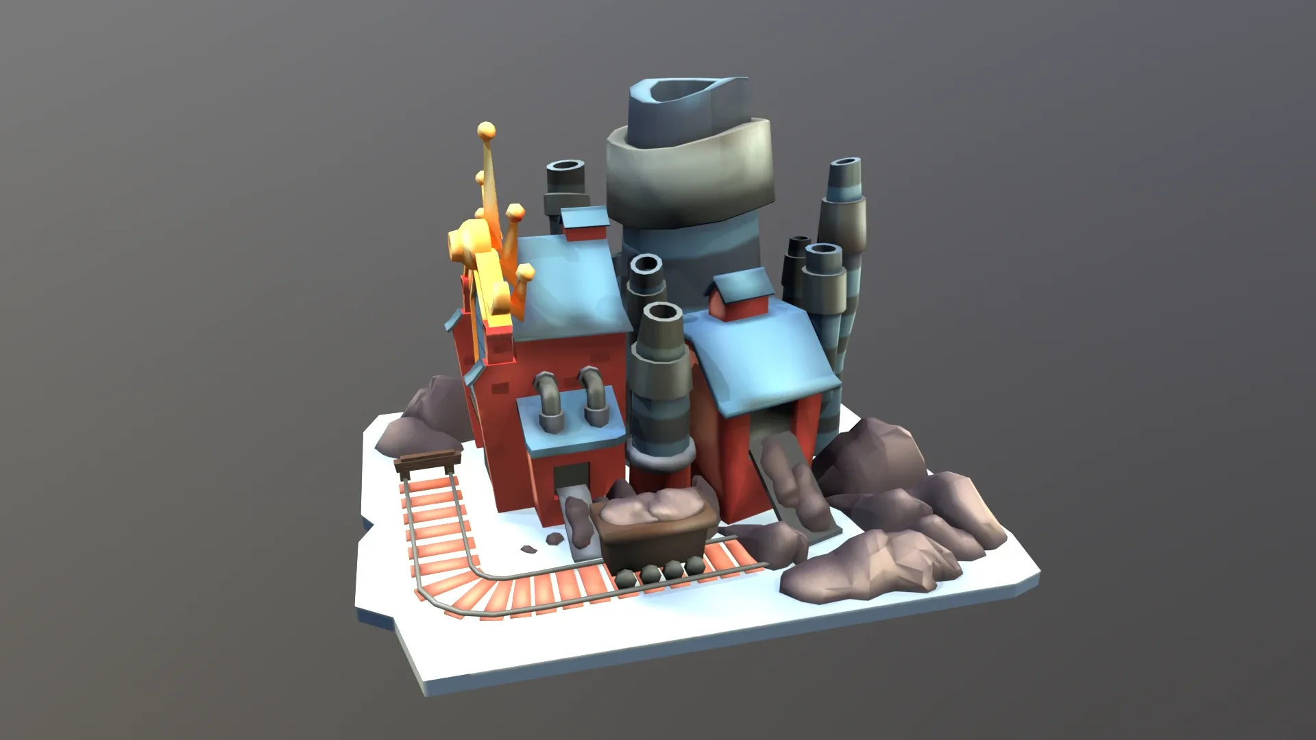 Stylized Coal Mine