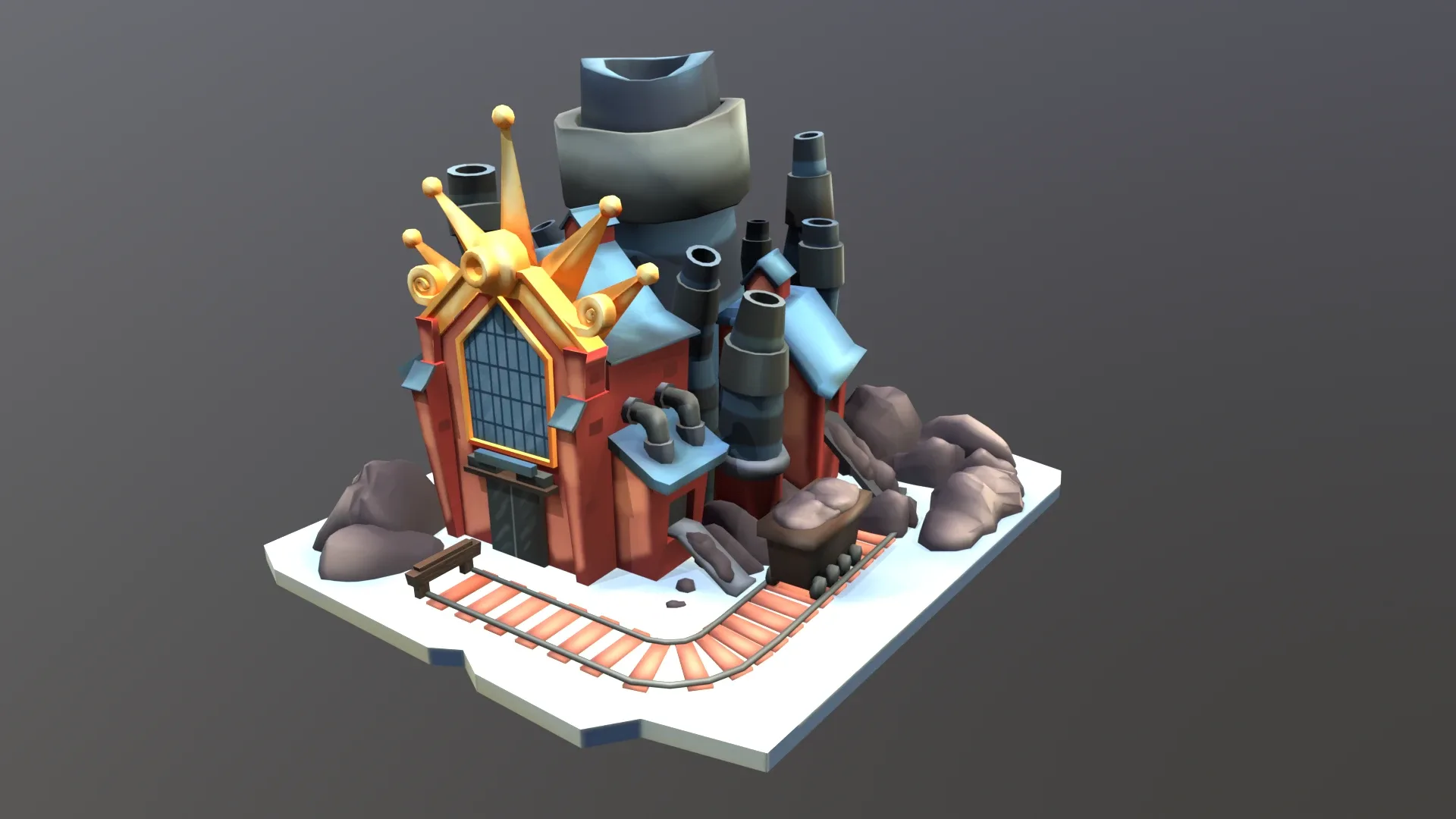 Stylized Coal Mine