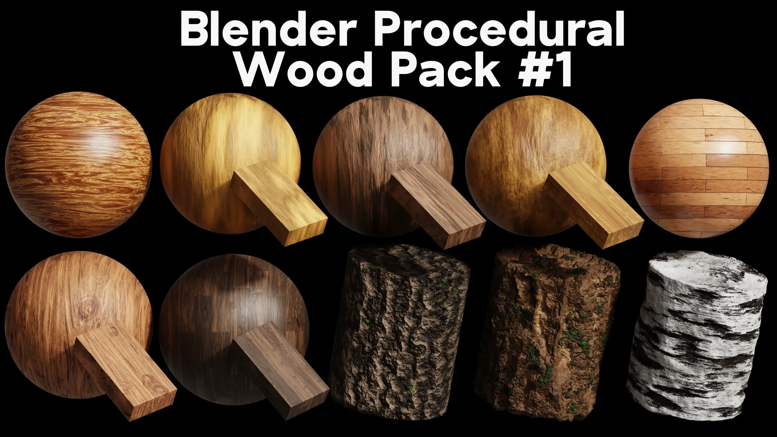 Blender Procedural Wood Material Pack #1