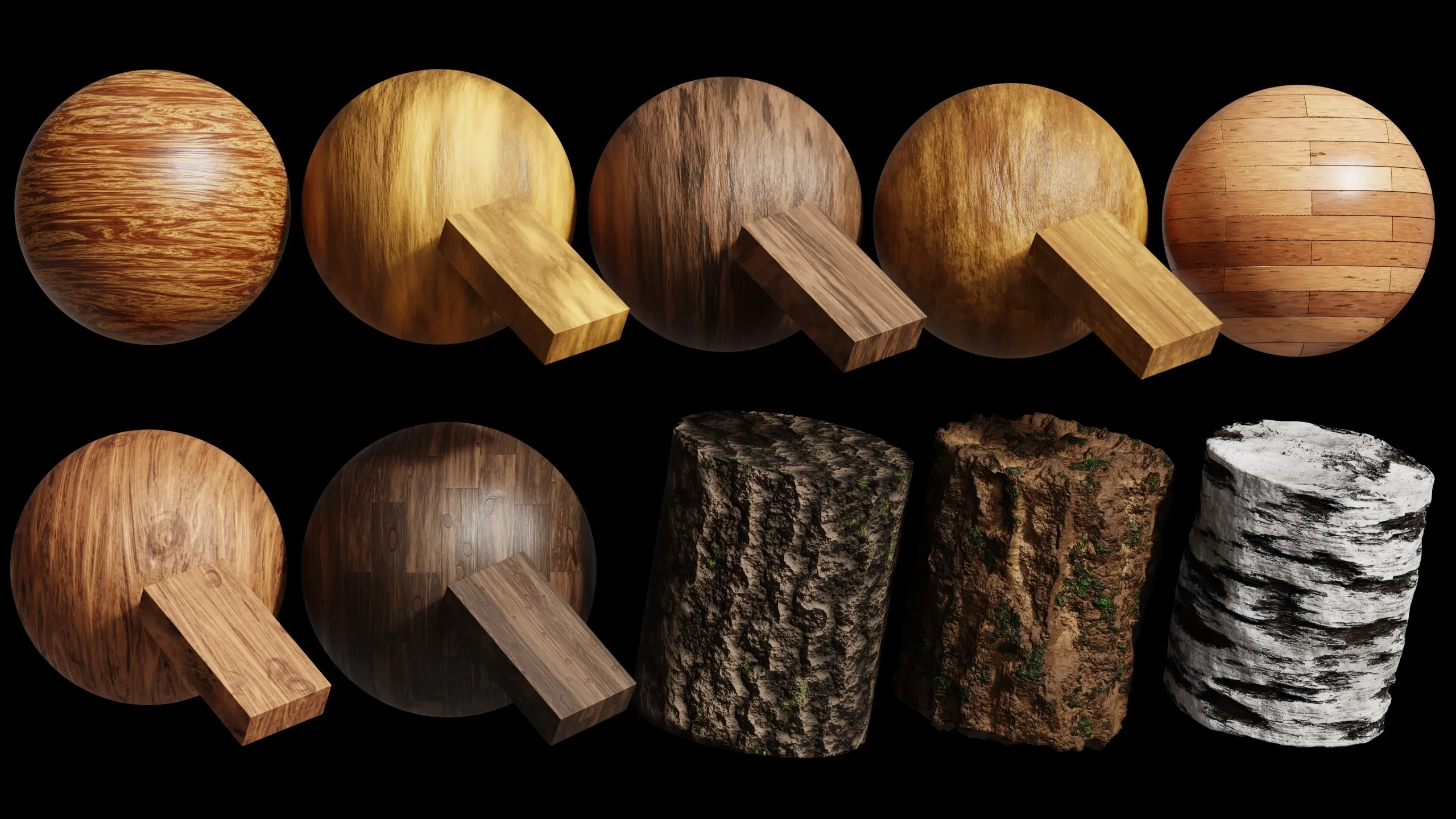 Blender Procedural Wood Material Pack #1