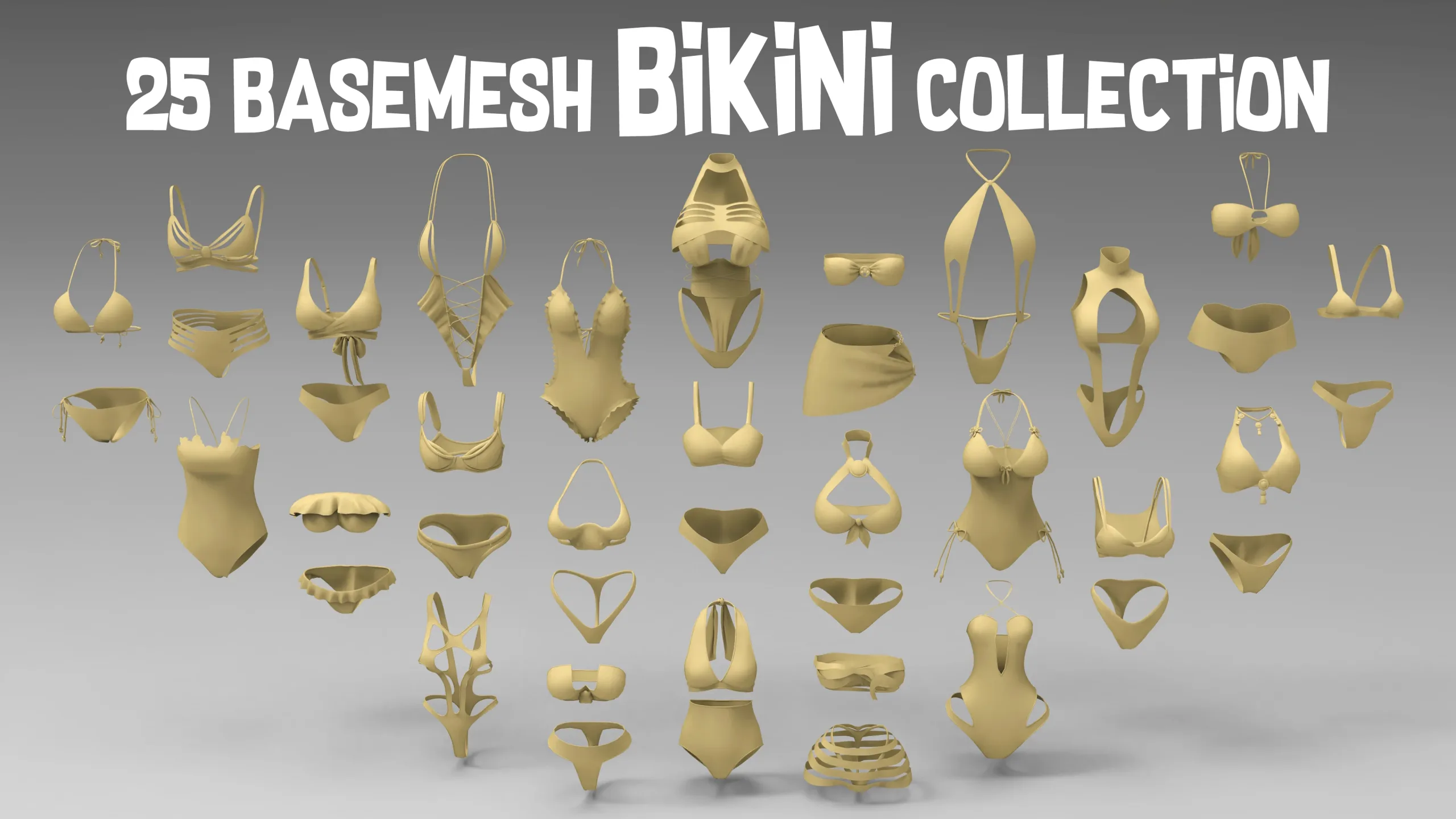 25 basemesh bikini collection