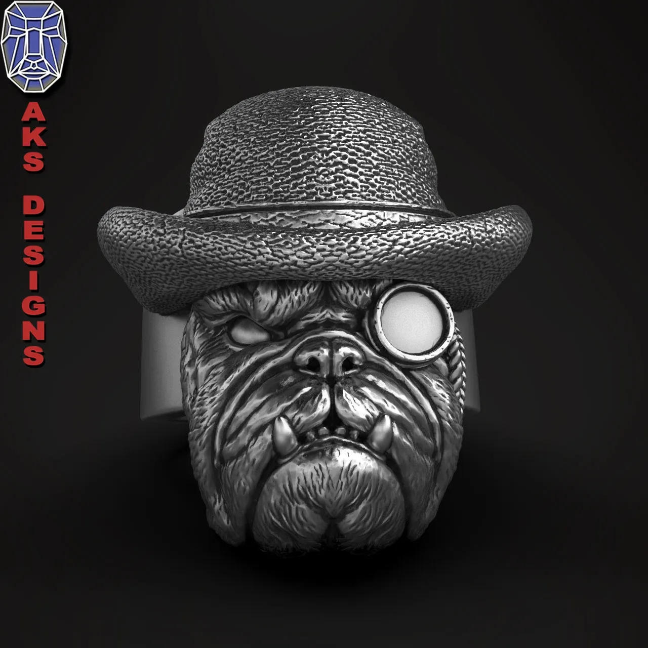 Ring Jewelry Bulldog Gentlemen Version 1