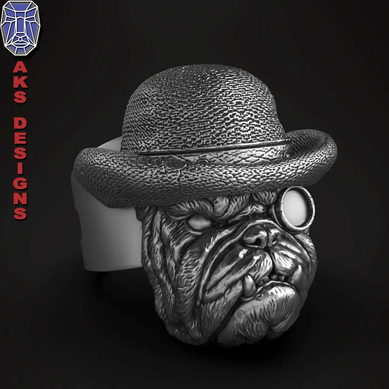 Ring Jewelry Bulldog Gentlemen Version 1