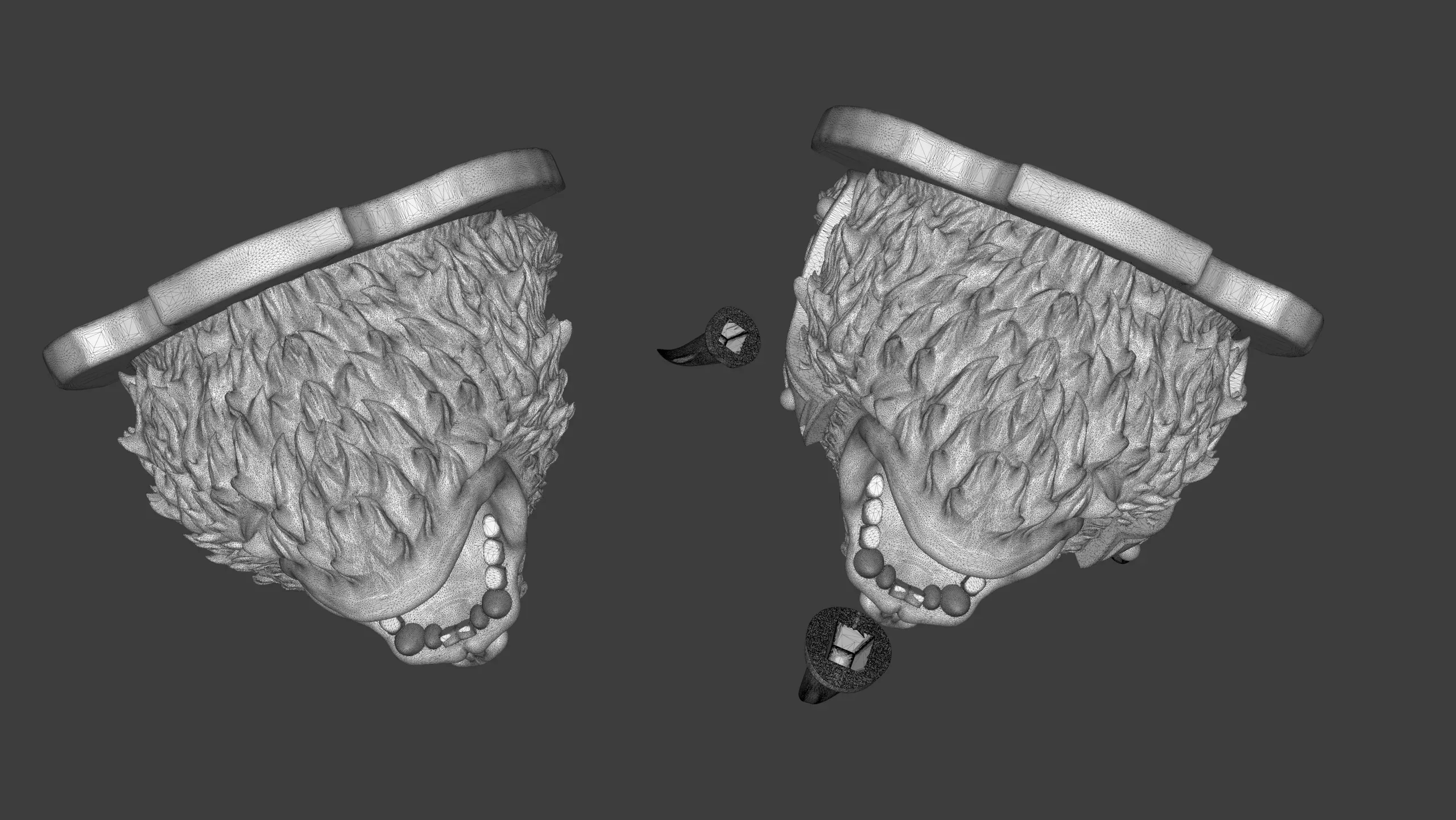 Stylized Grizzly Bear Trophy Head