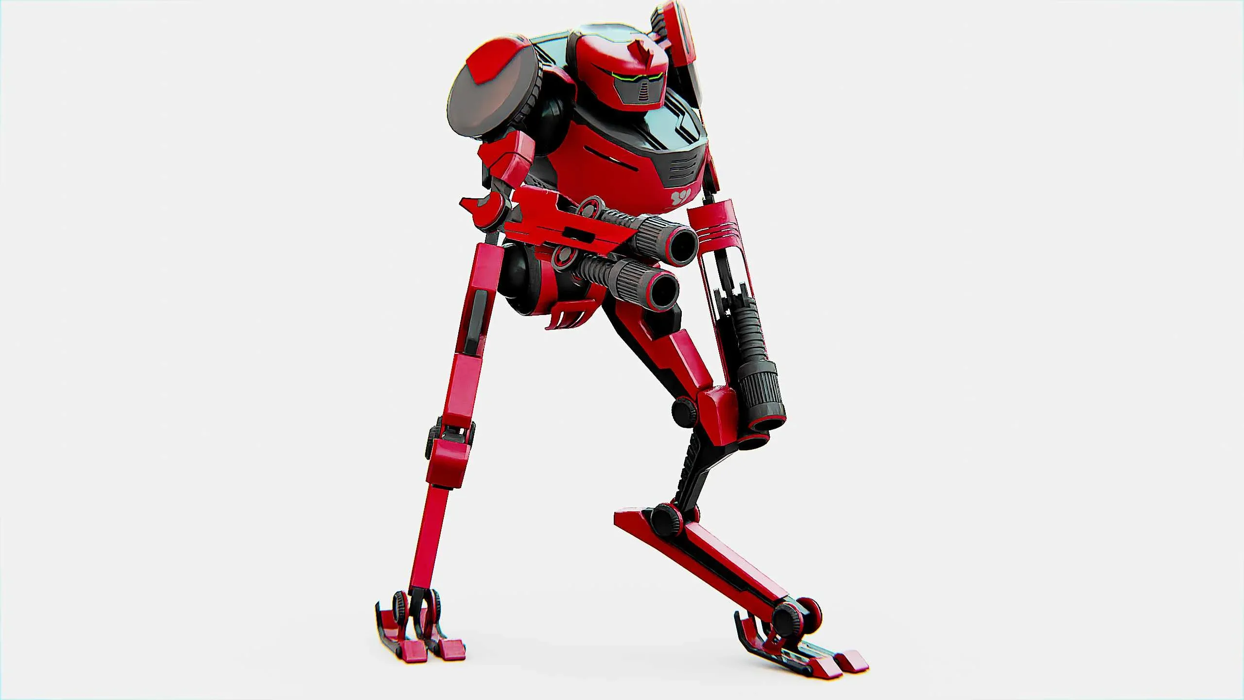 MILITARY DROID ELOSH Auto-Rig Pro Rigged For Mixamo, Unreal Engine, Unity