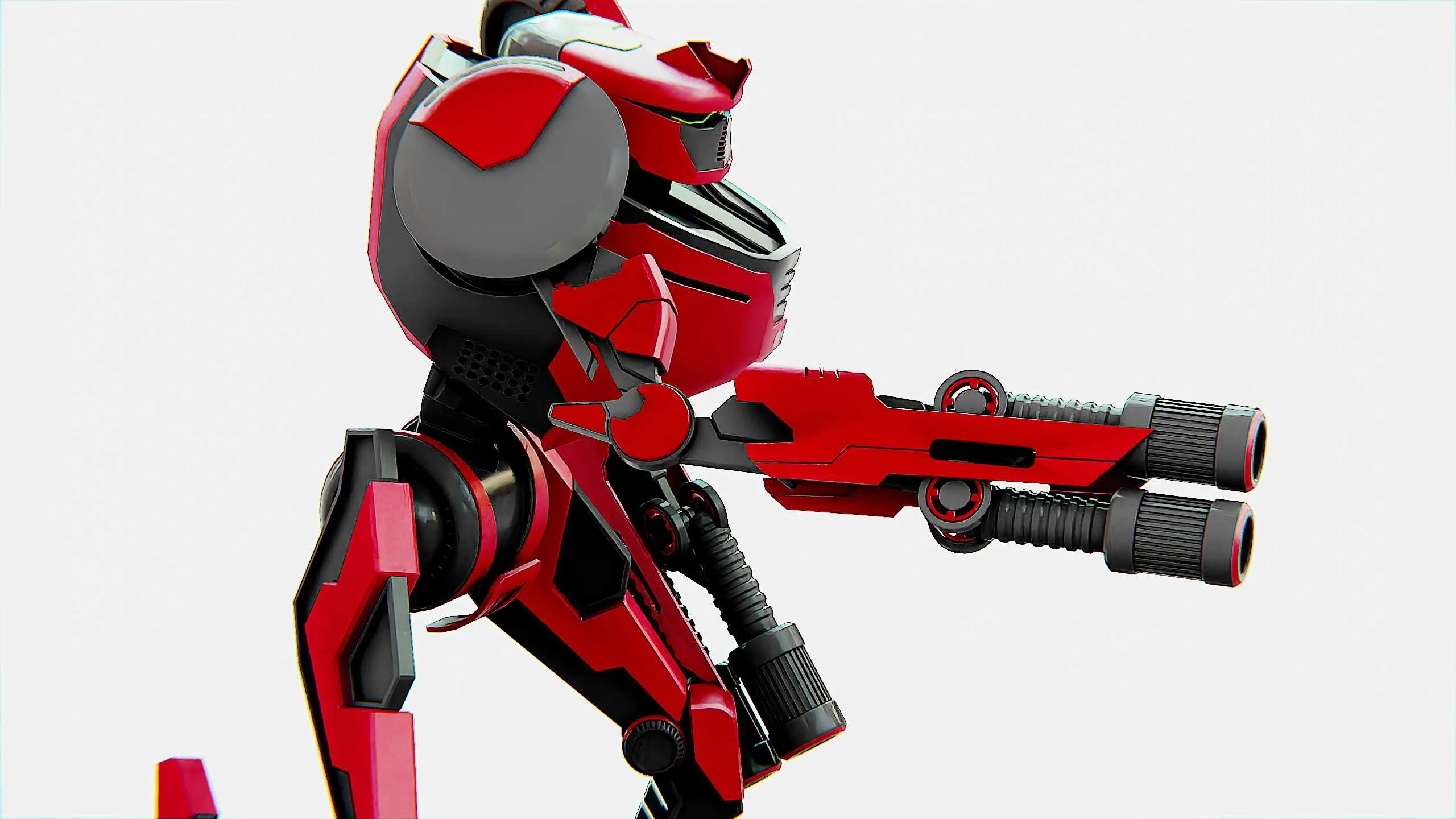 MILITARY DROID ELOSH Auto-Rig Pro Rigged For Mixamo, Unreal Engine, Unity