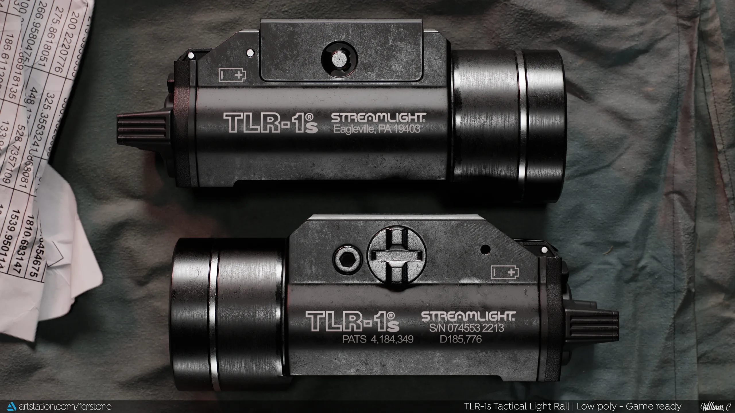 TLR-1s Tactical Light Rail (Game Ready - Accessory)