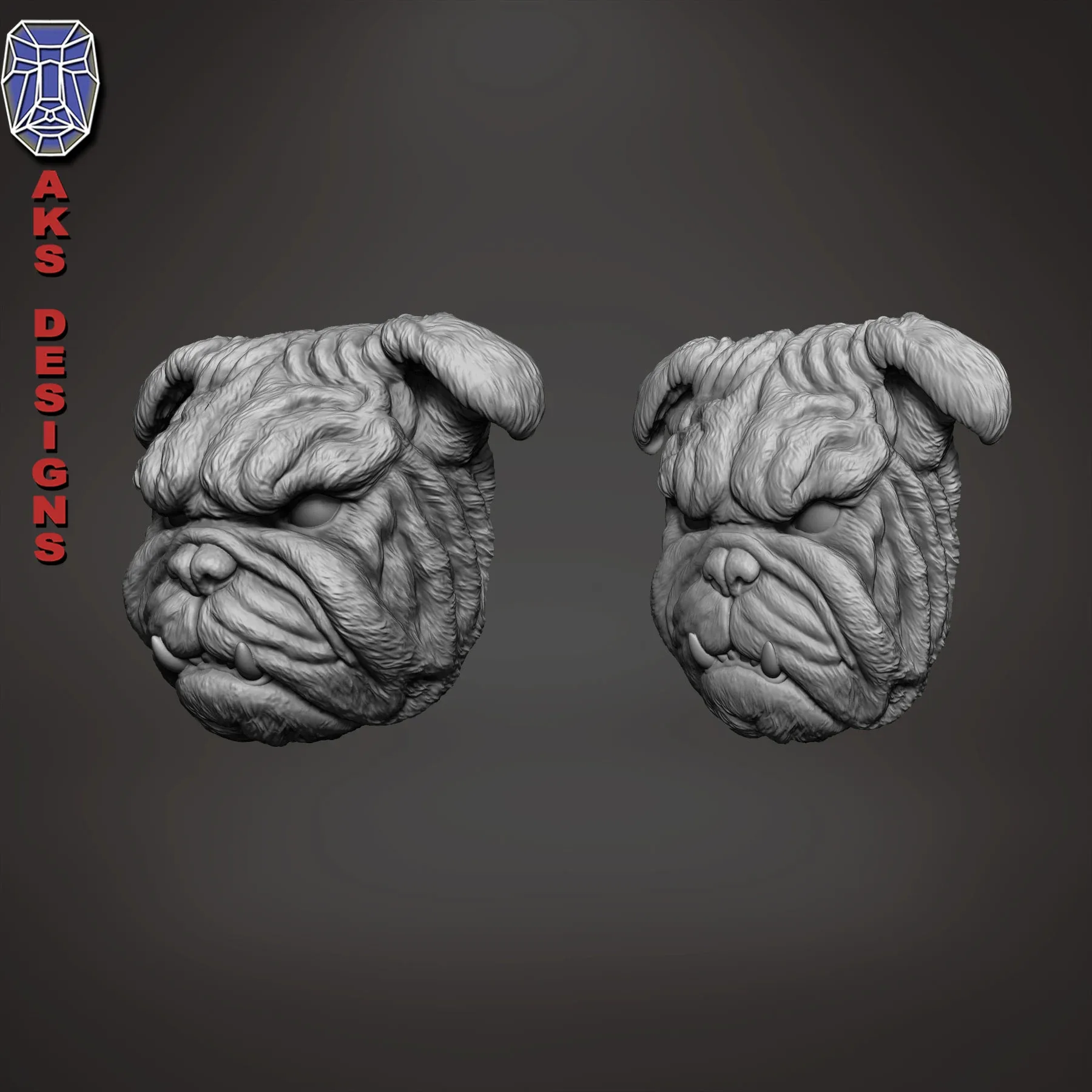 Bulldog Version 1 Wall Mount Decor Stl File