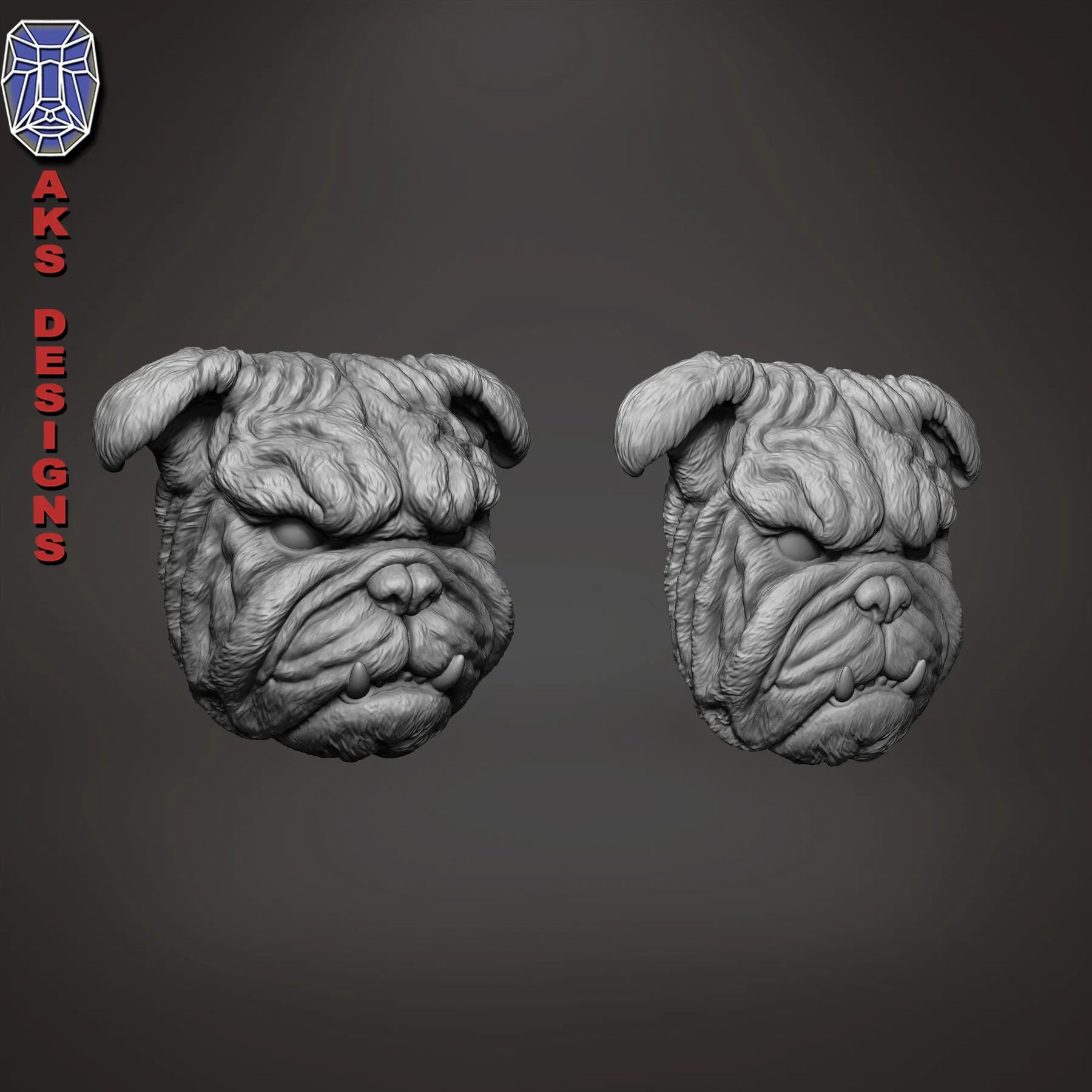 Bulldog Version 1 Wall Mount Decor Stl File