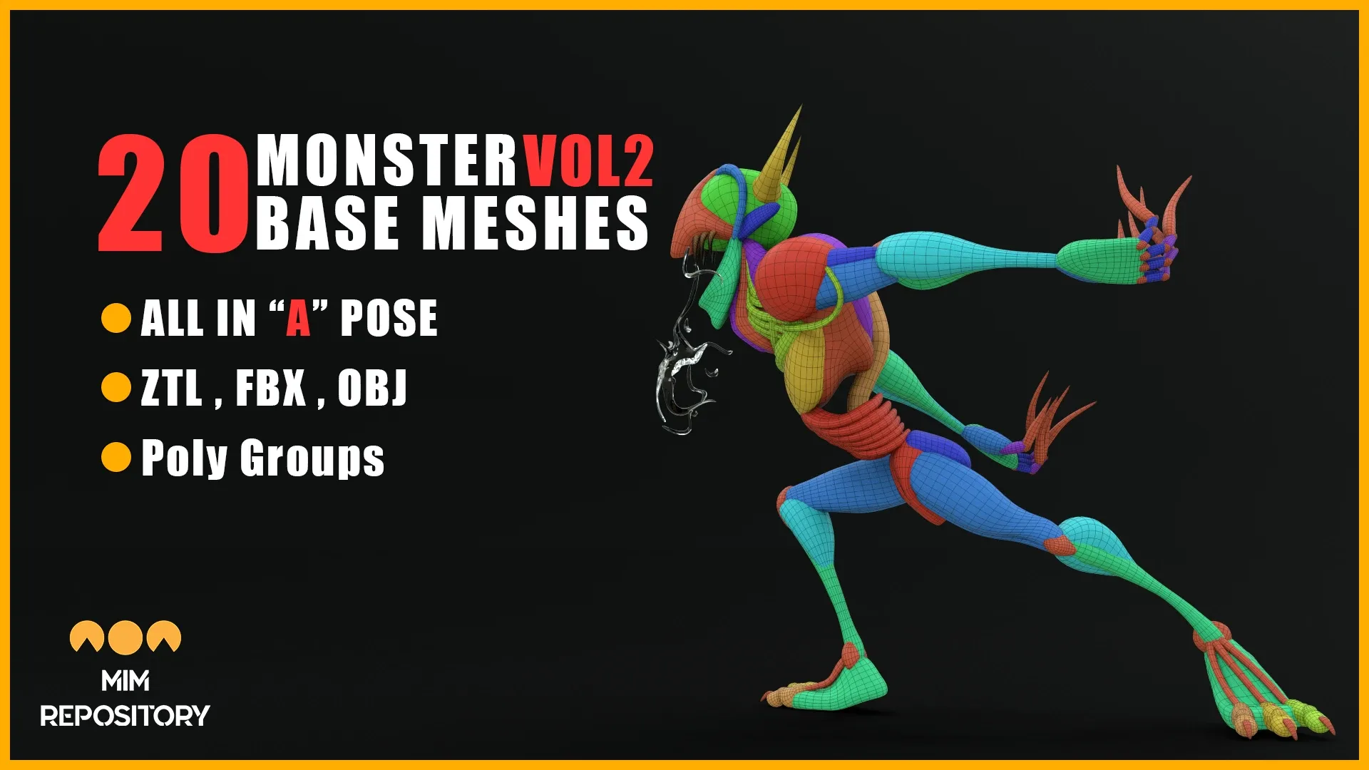 20 Monster Base Mesh (Creature) - VOL 02