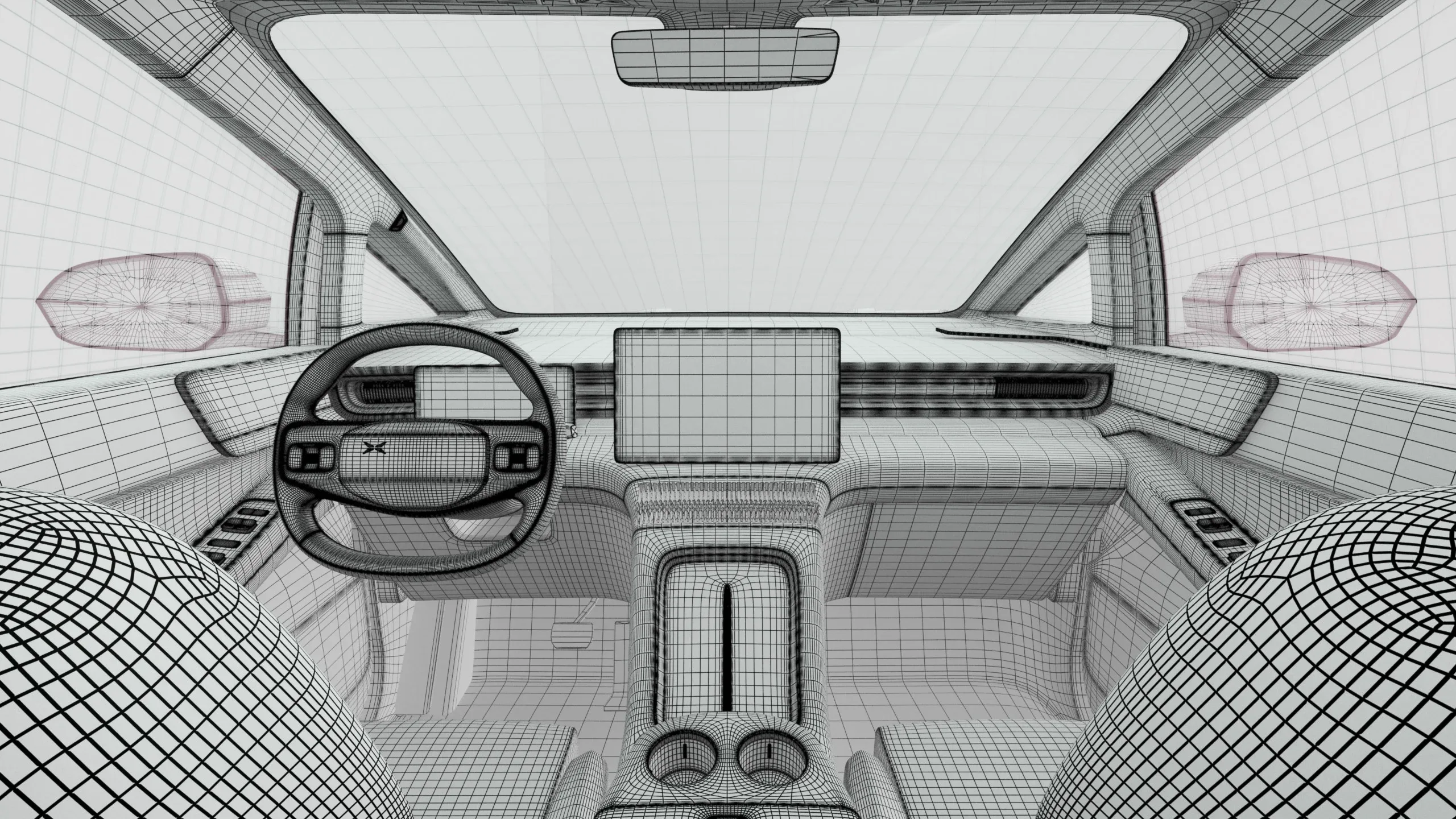 2024 Xpeng X9 With Interior 3D Model