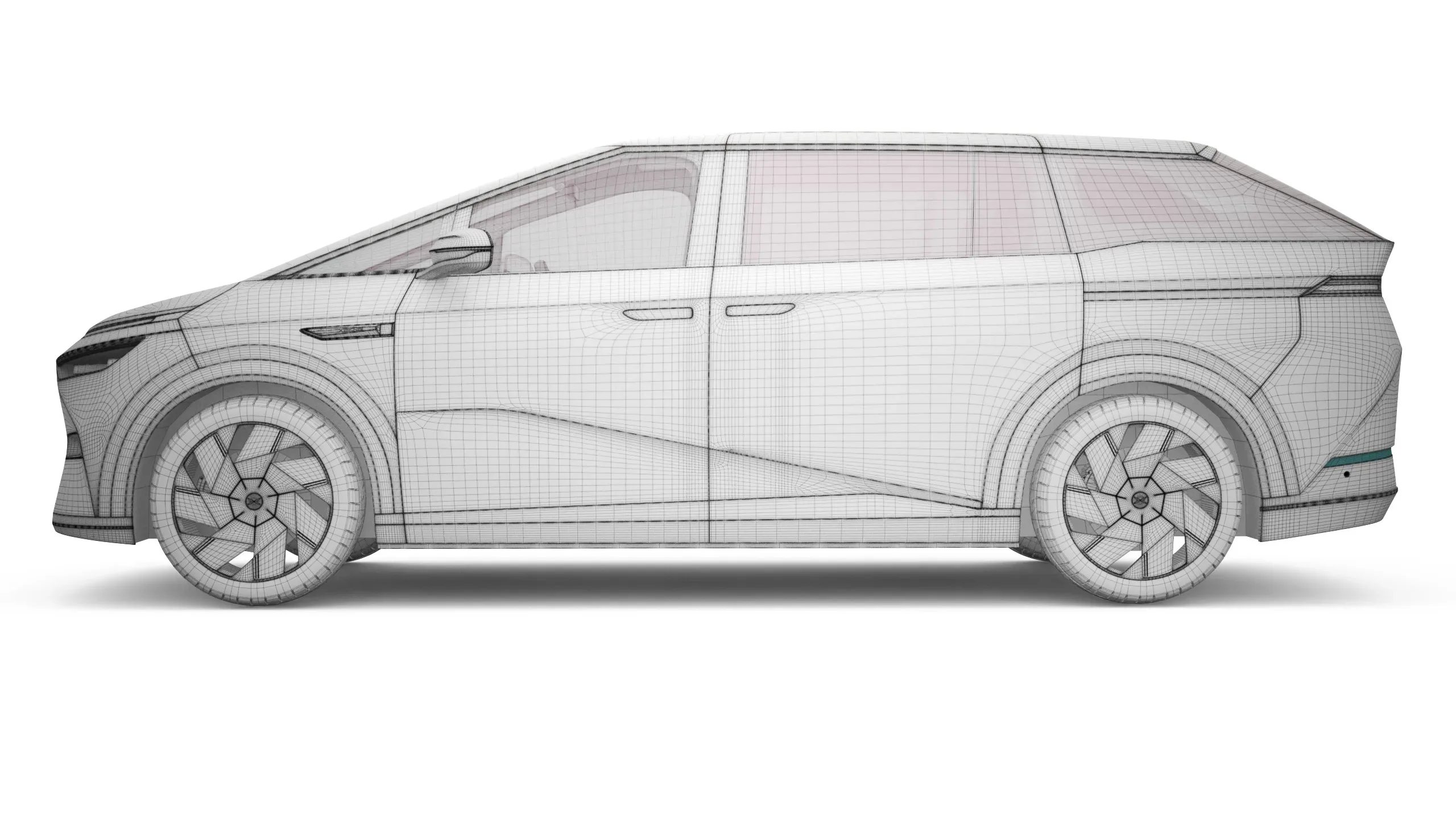 2024 Xpeng X9 With Interior 3D Model