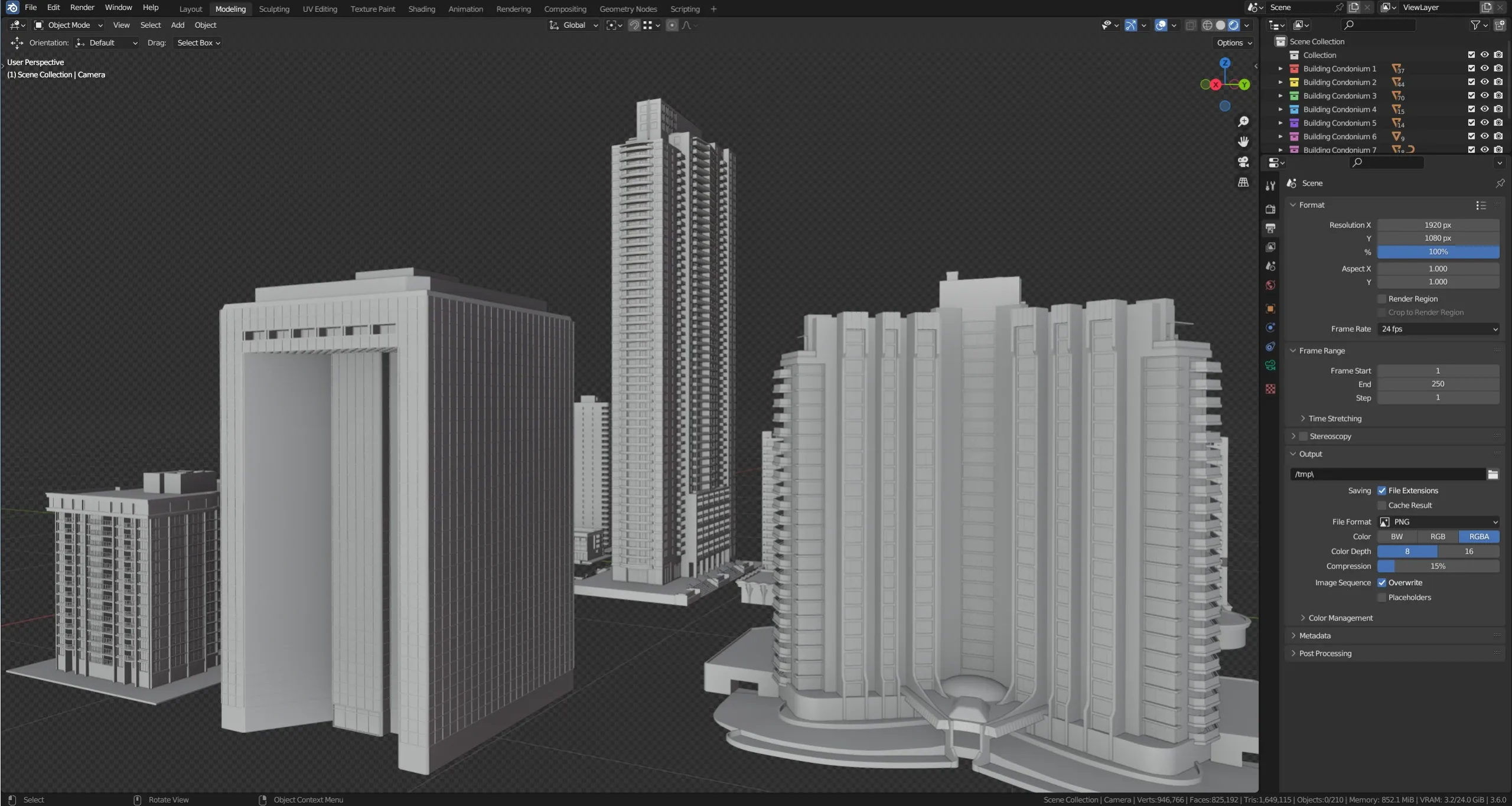 High Detailed MIAMI Building Model Pack + Rooftop equipment