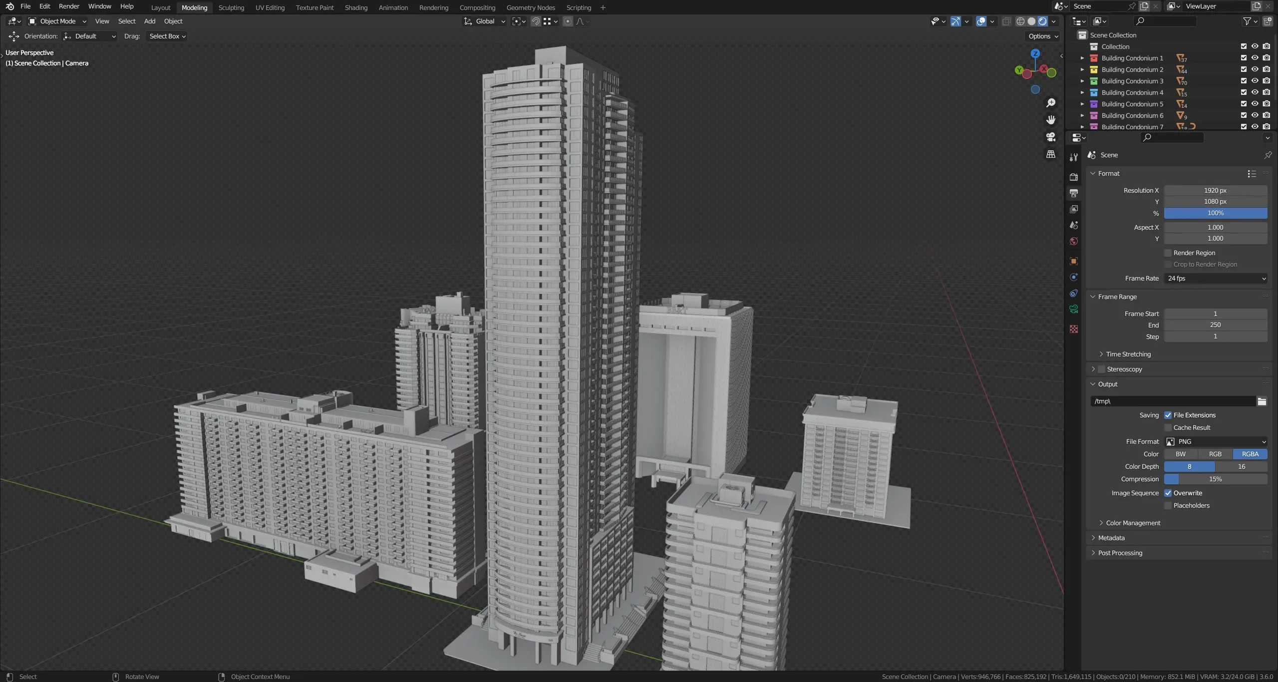 High Detailed MIAMI Building Model Pack + Rooftop equipment