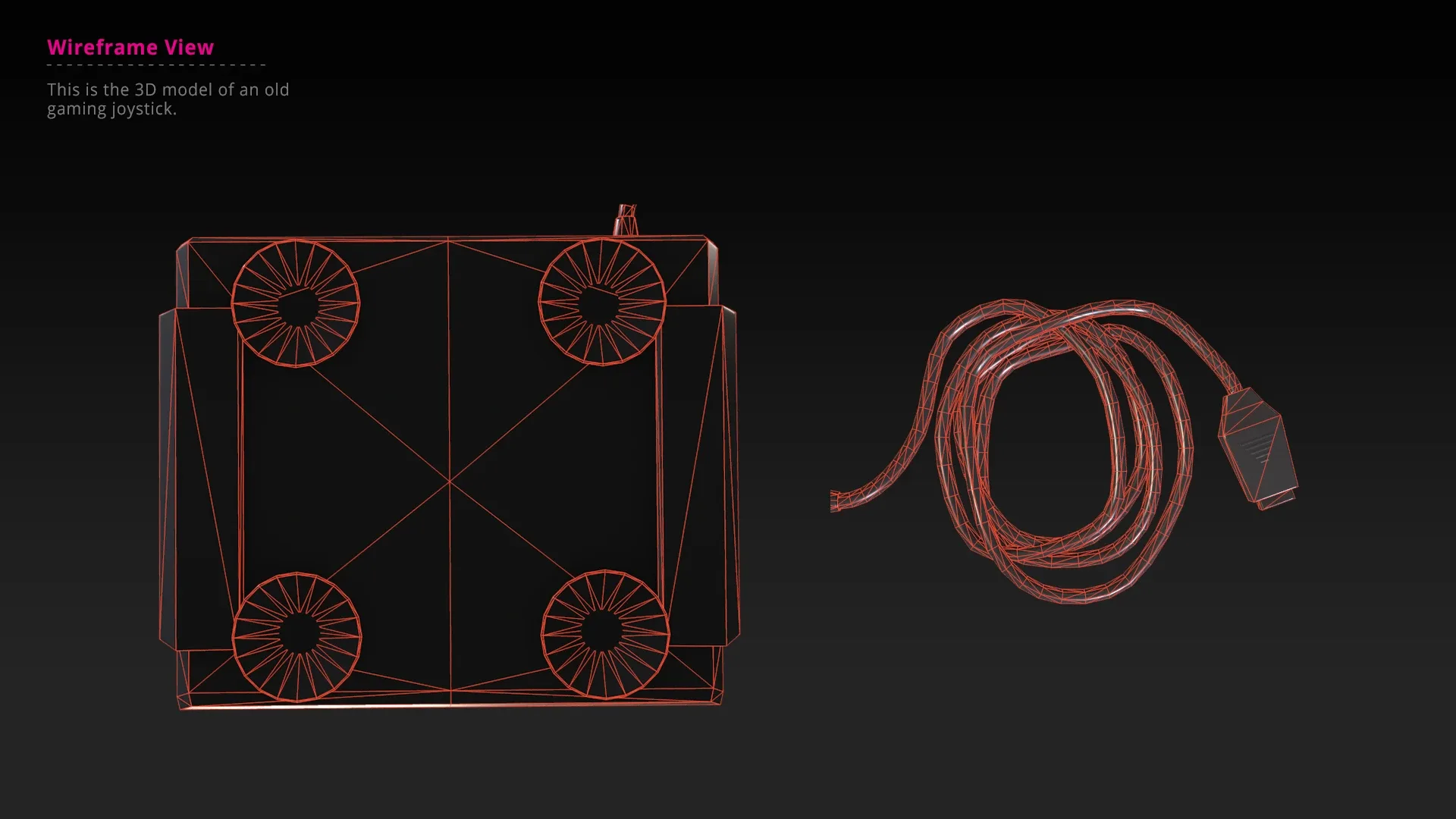 Retro Gaming Quickshot Joystick Low Poly PBR UE