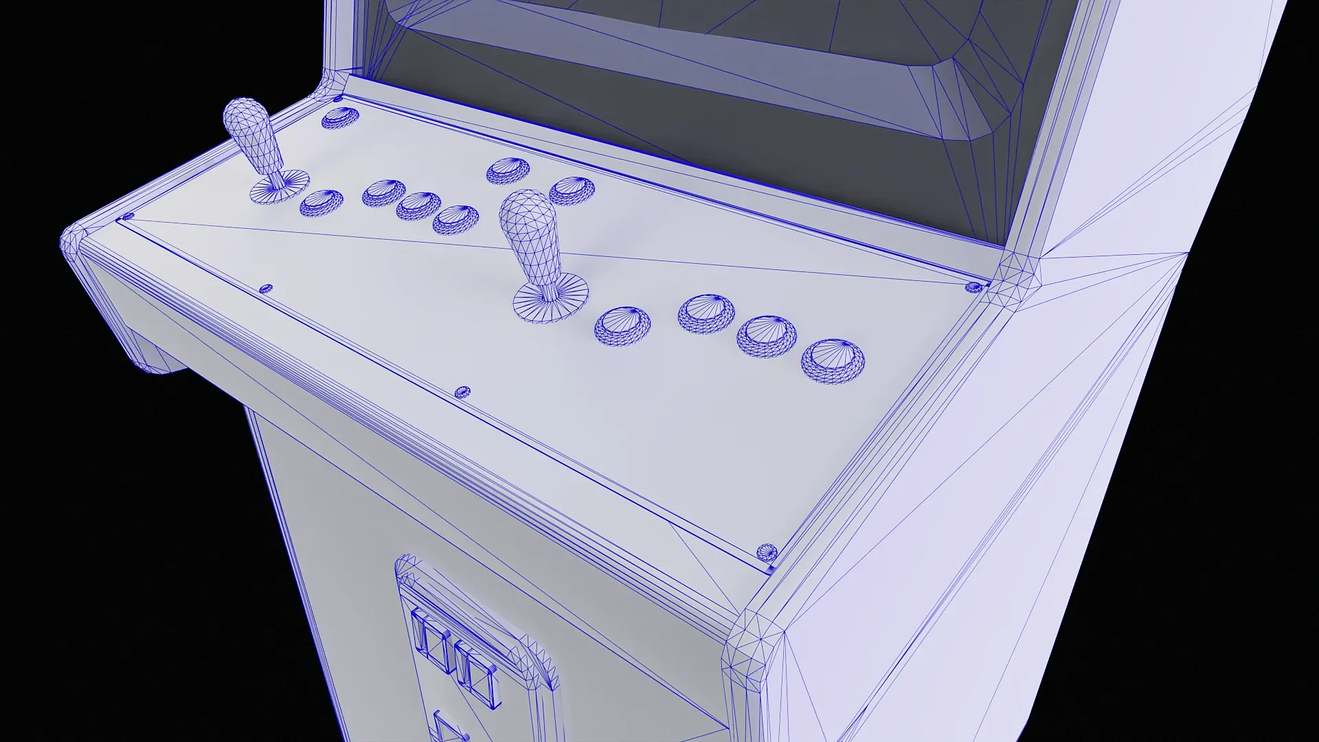 Neo Geo MVS-2 Upright Arcade Gaming Cabinet  - Low Poly PBR UE