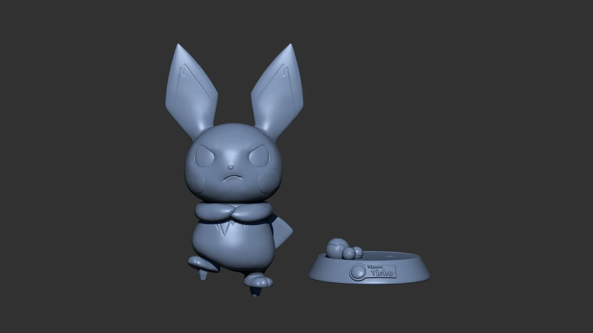 Pichu Pokemon 3D print STL file