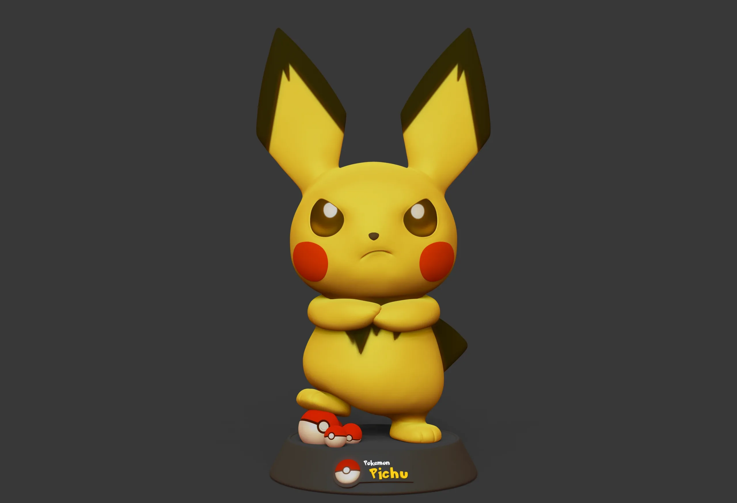 Pichu Pokemon 3D print STL file
