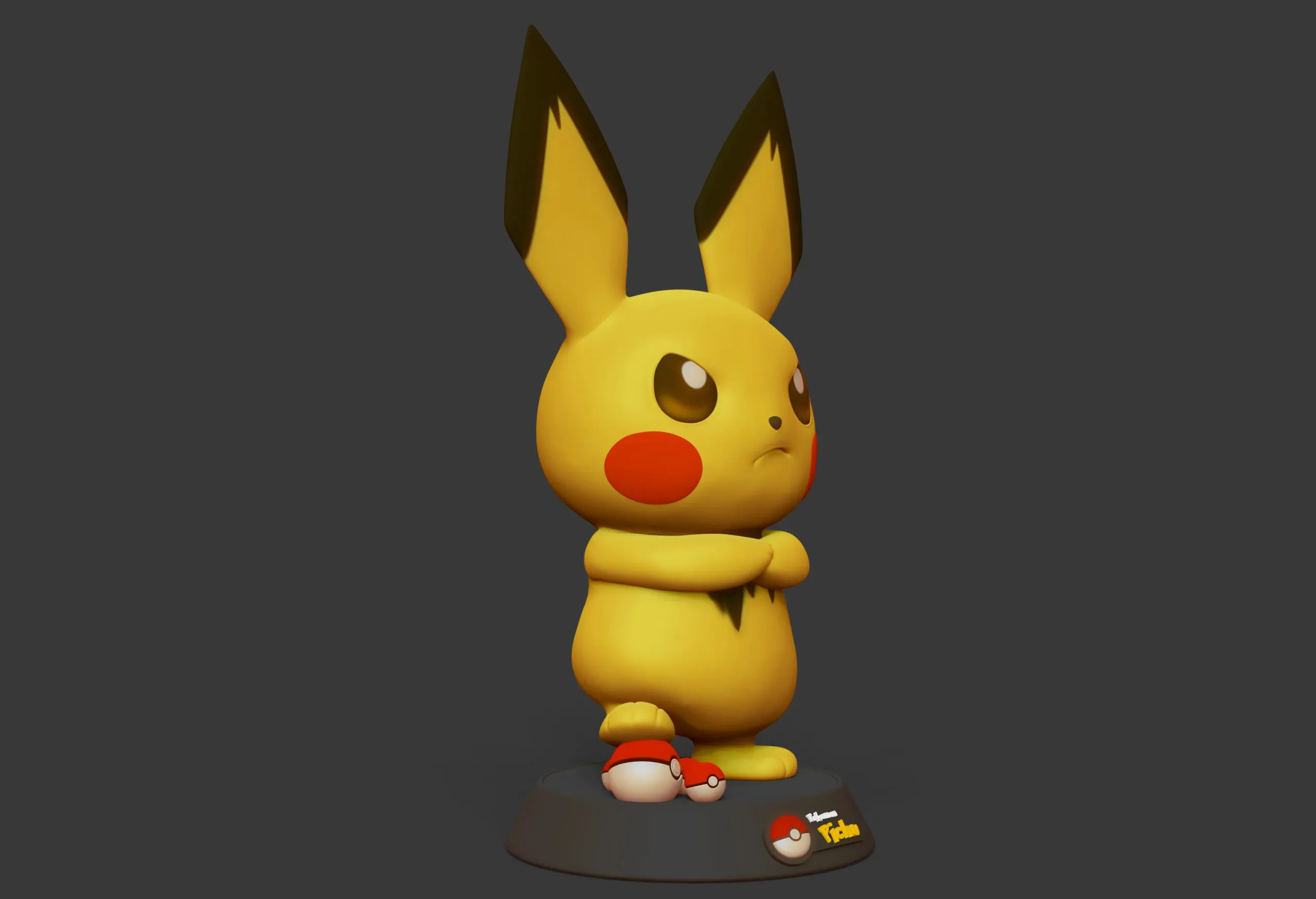 Pichu Pokemon 3D print STL file