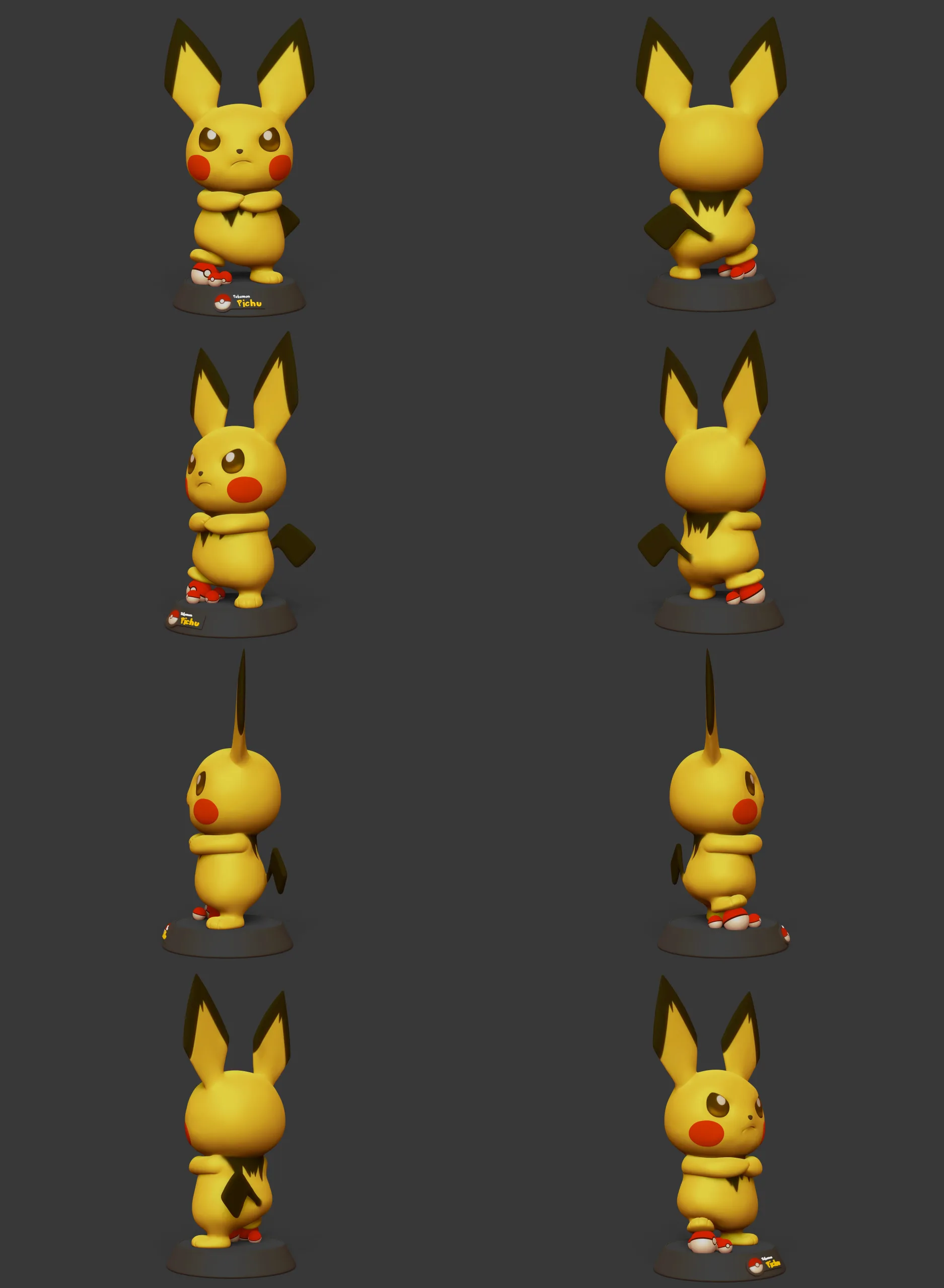 Pichu Pokemon 3D print STL file