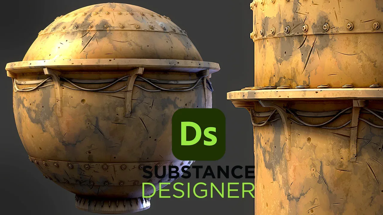 Stylized Industrial Metal - Substance 3D Designer
